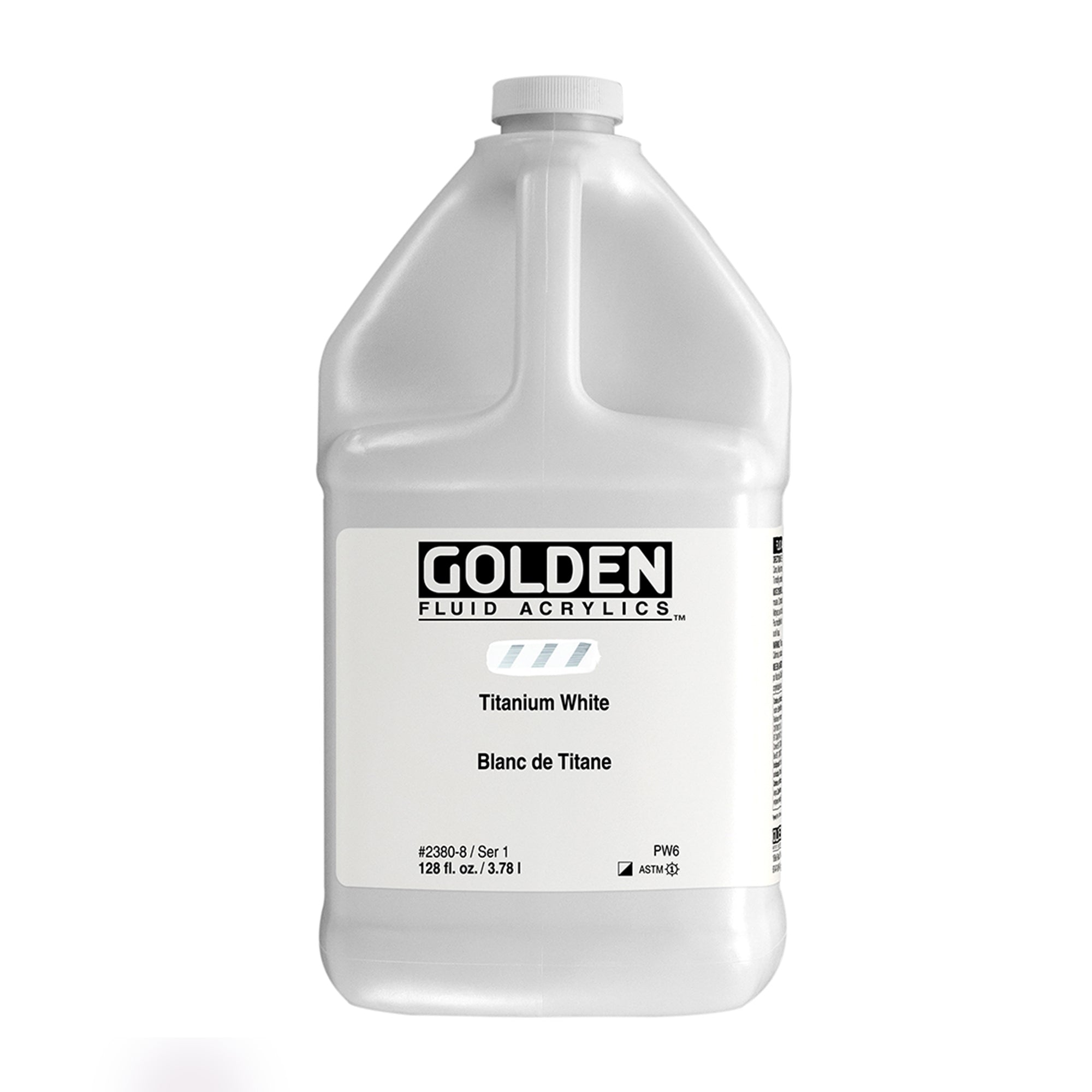 GOLDEN Fluid Acrylics 128oz - Titanium White