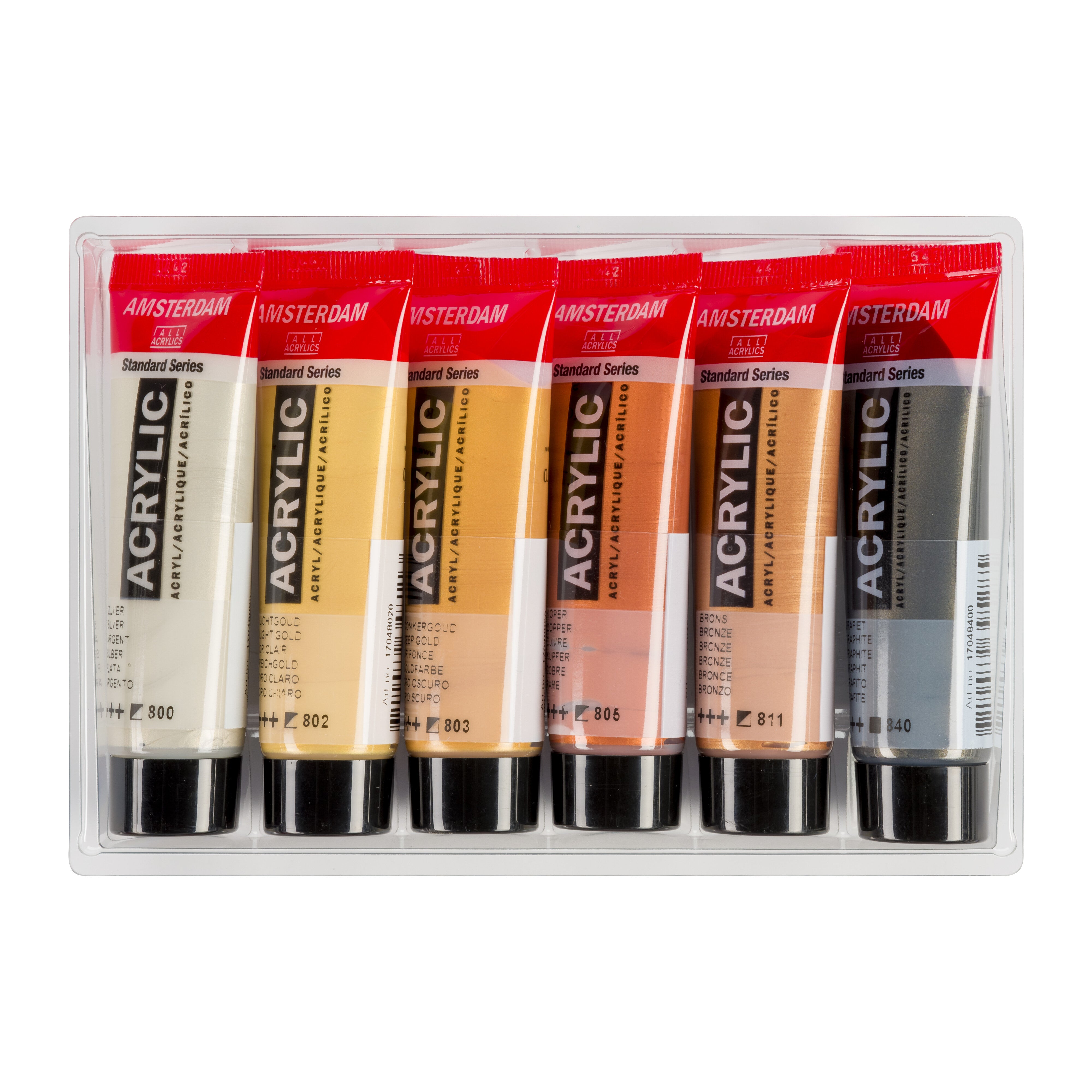 Amsterdam Standard Series Acrylic - Metallic Set of 6 x 20ml
