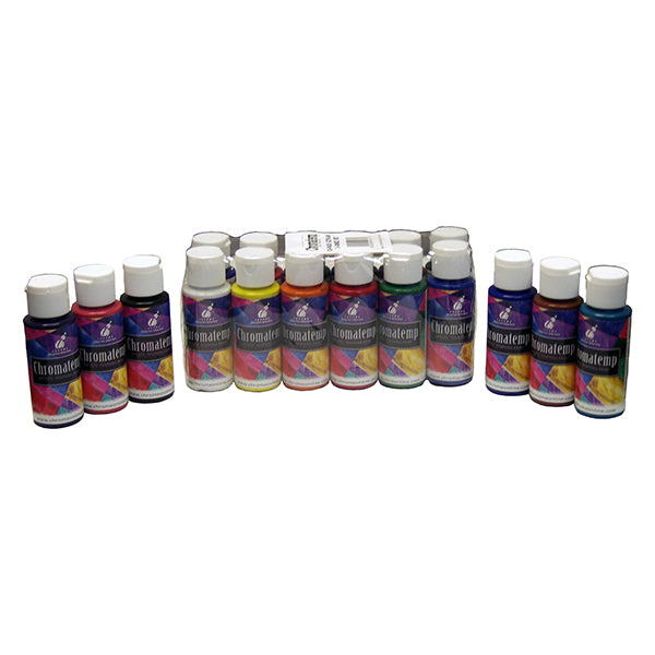 Chromatemp Tempera Paint Set of 12 x 2oz bottles