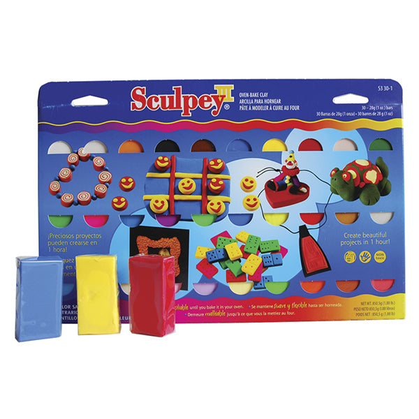 Sculpey III Oven Bake Clay Set Assorted Set of 30