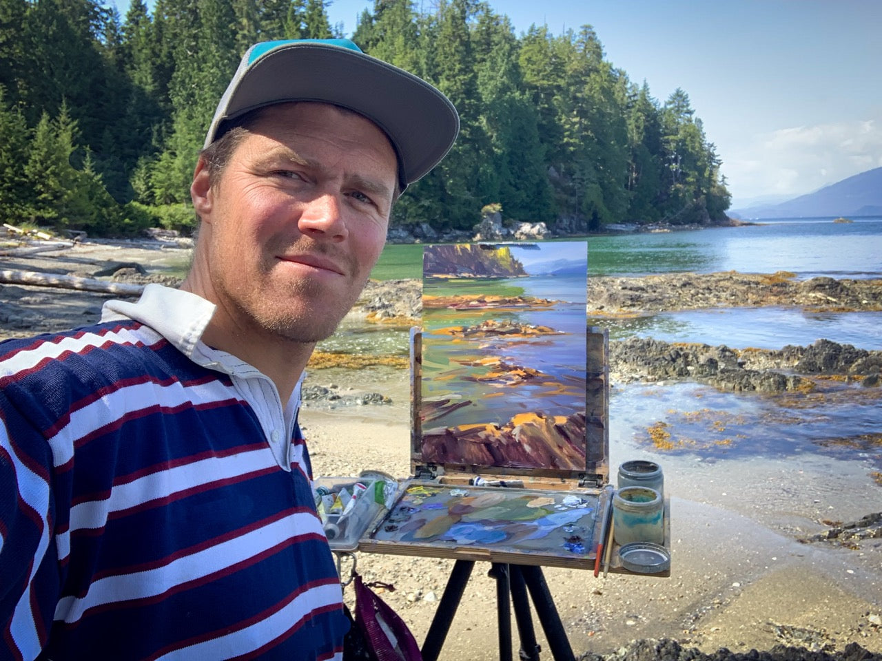 Charlie Easton working in Plein Air