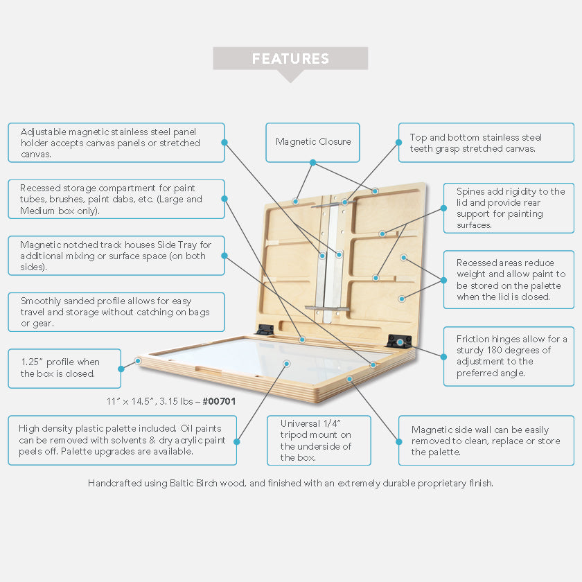 u.go Plein Air Pochade Box - 11" x 14.5" (Special Order)