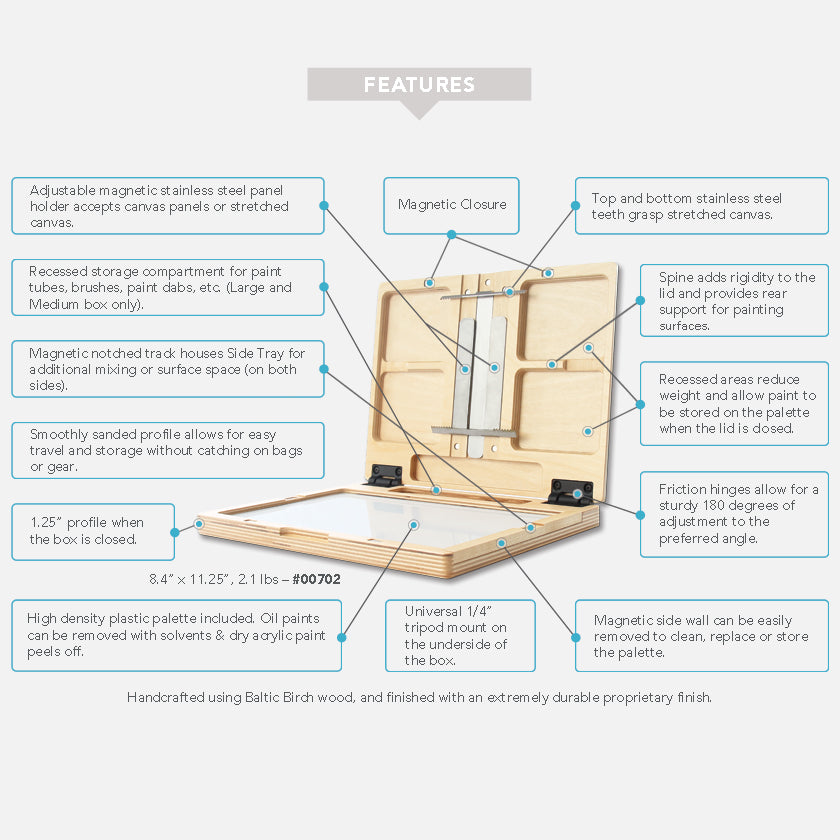 u.go Plein Air Pochade Box - 8.4" x 11.25" (Special Order)
