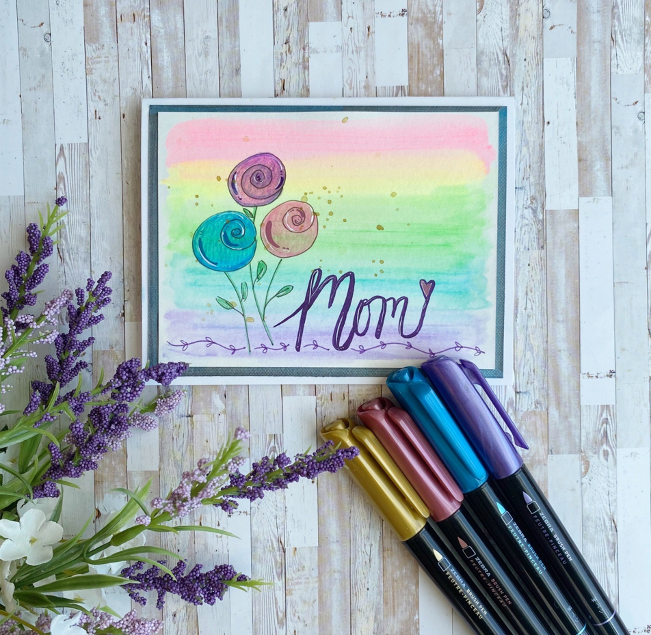 Zebra Metallic Brush Pens