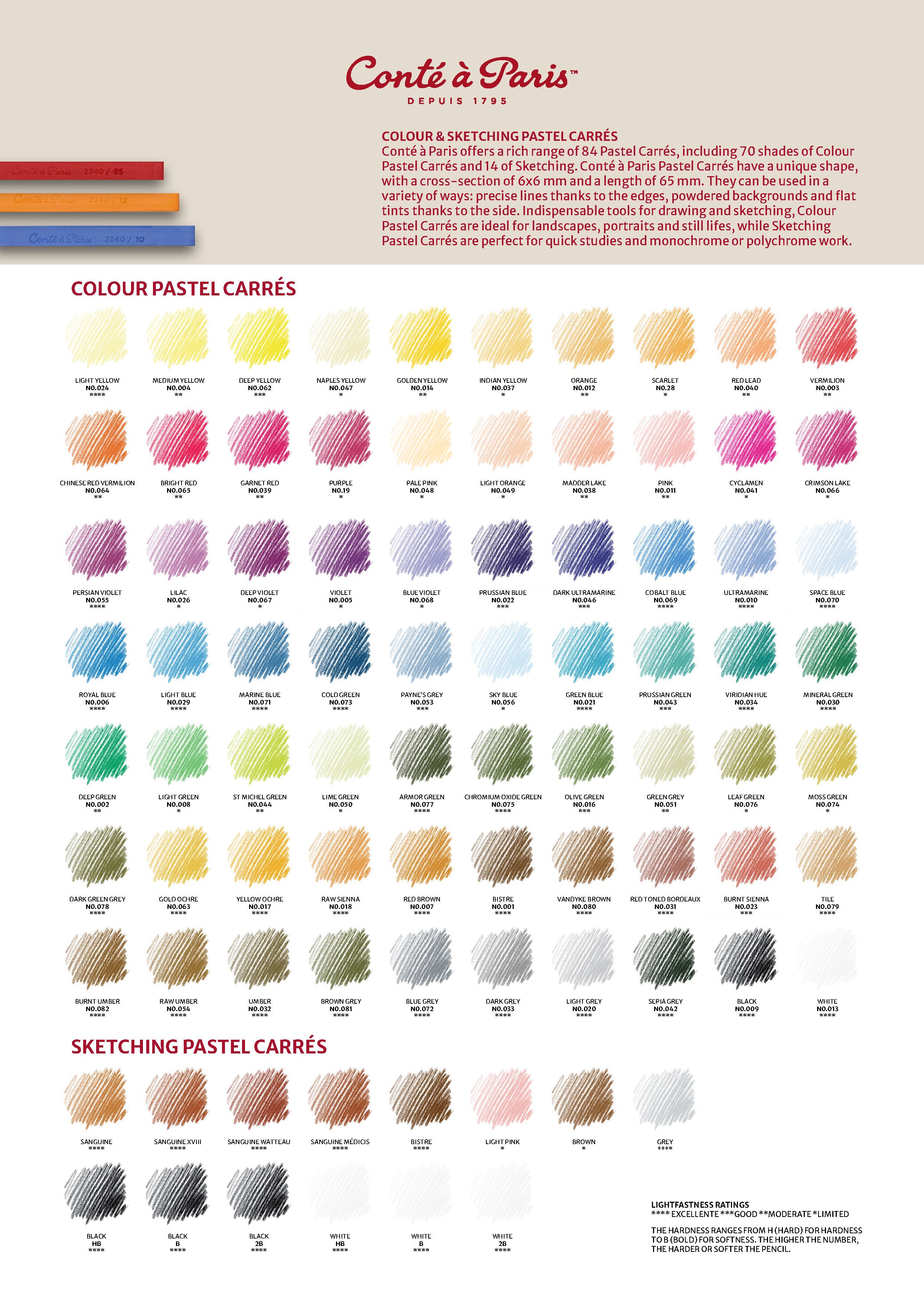 Conté à Paris Sketching Pastel Carrés