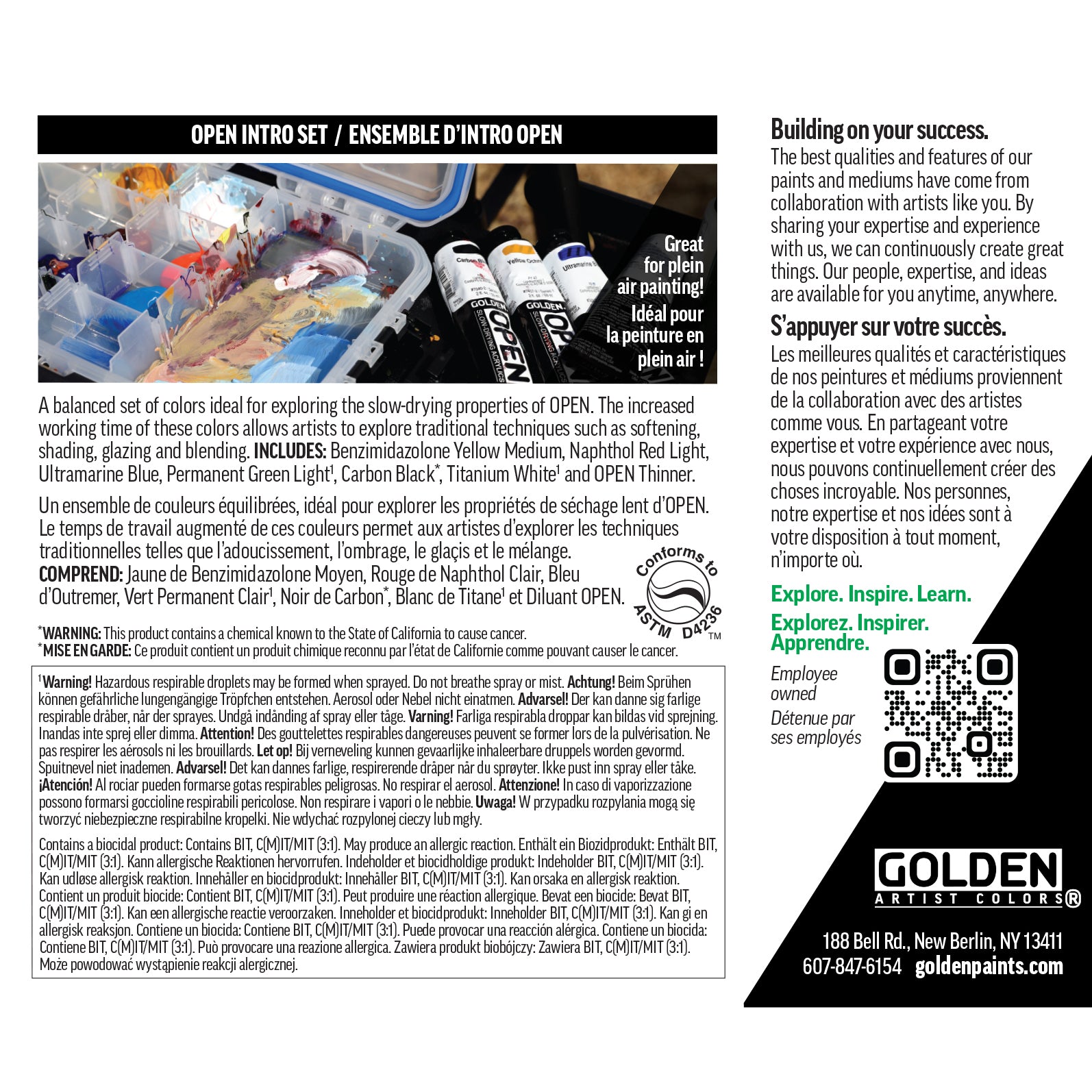 GOLDEN OPEN Acrylics Intro Set