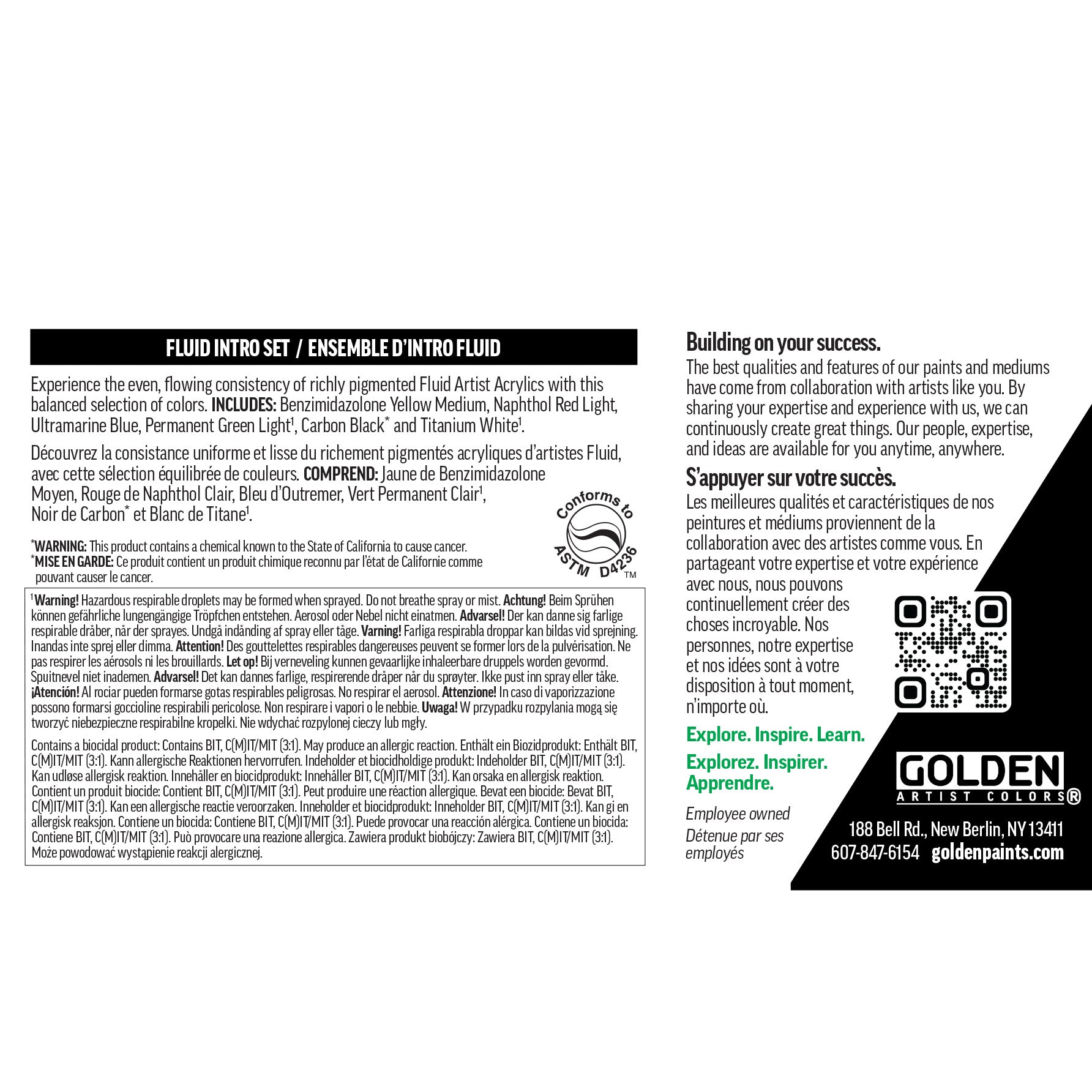 GOLDEN Fluid Acrylics Intro Set