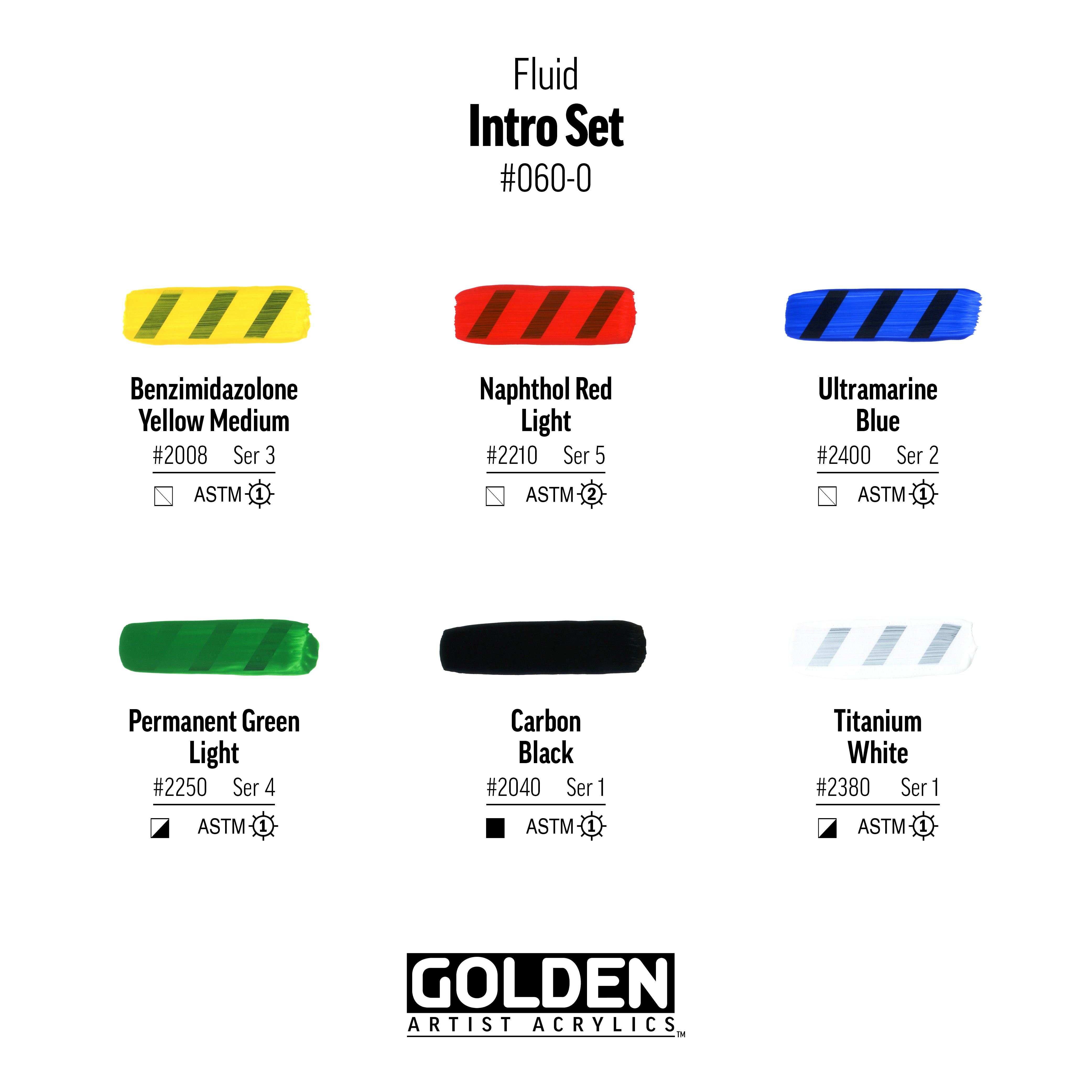 GOLDEN Fluid Acrylics Intro Set