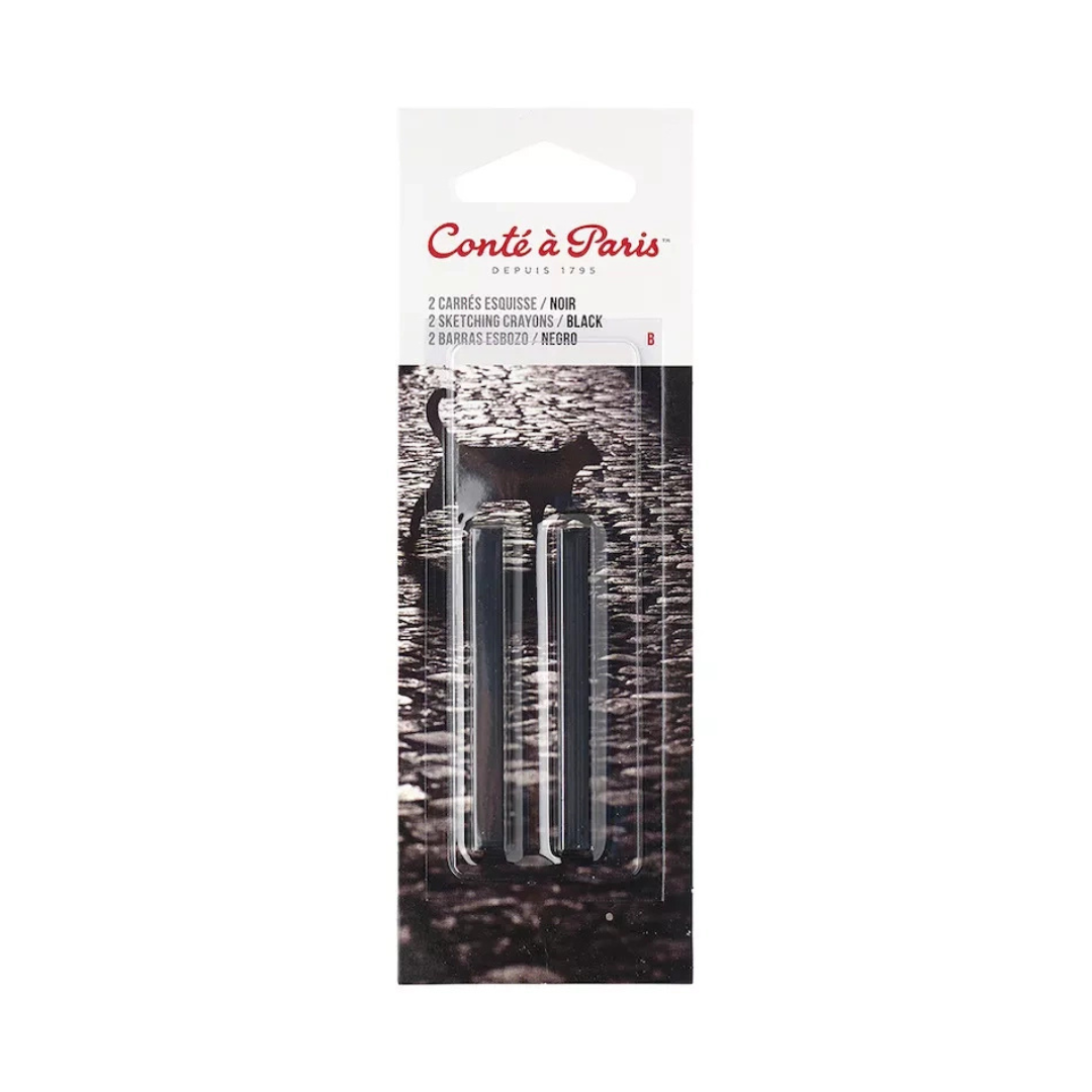 Conté à Paris Sketching Pastel Carré Set of 2 - Black B