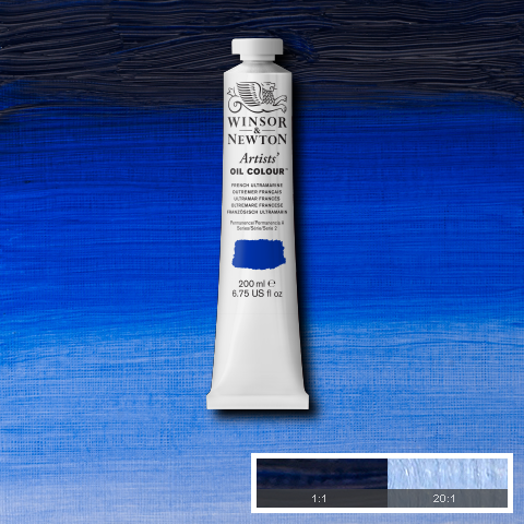 Winsor & Newton Artists' Oil Colours - Black or Grey or Blue