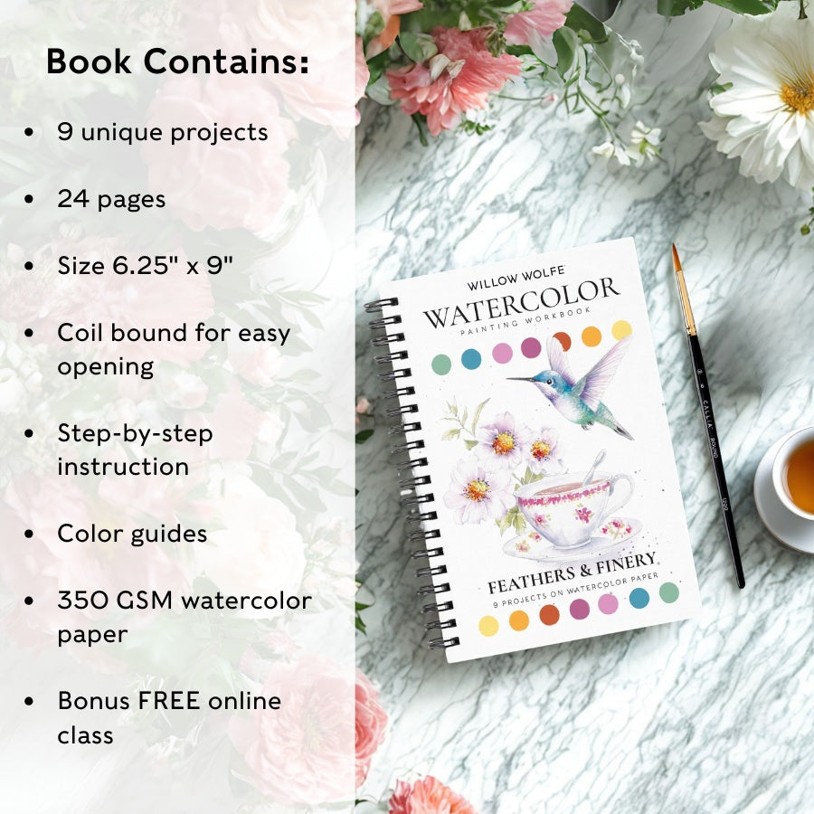 Willow Wolfe Watercolor Workbook - Feathers & Finery