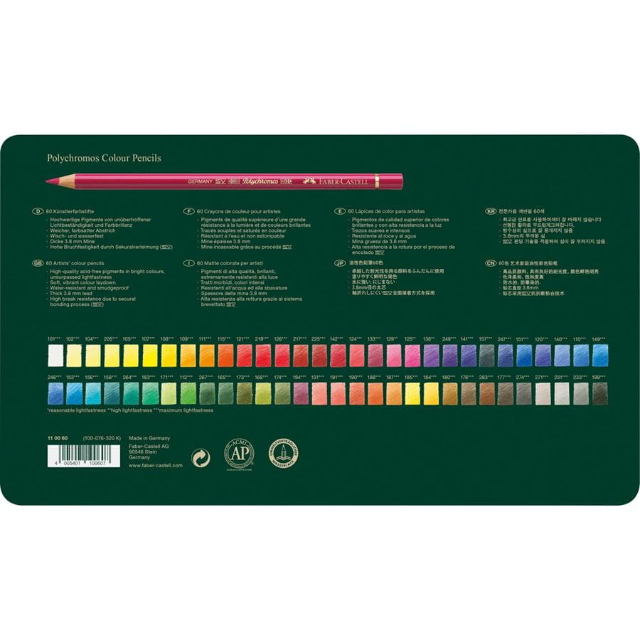Faber-Castell Polychromos Coloured Pencil Set of 60