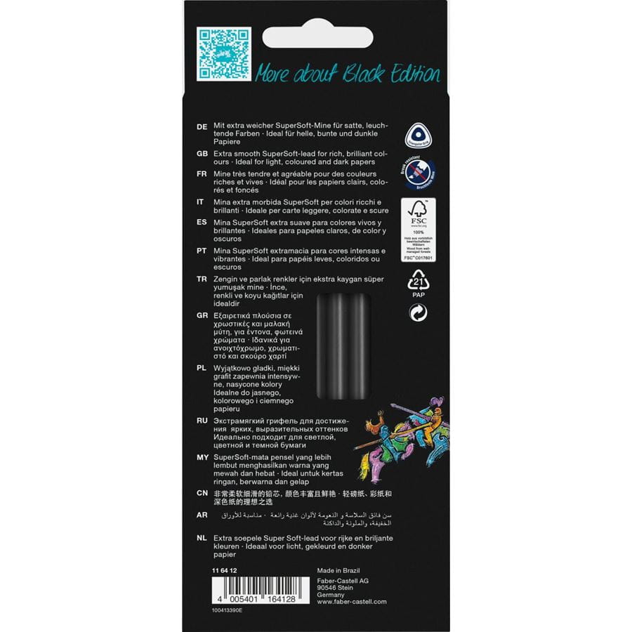 Faber-Castell Black Edition Colour Pencil Set of 12