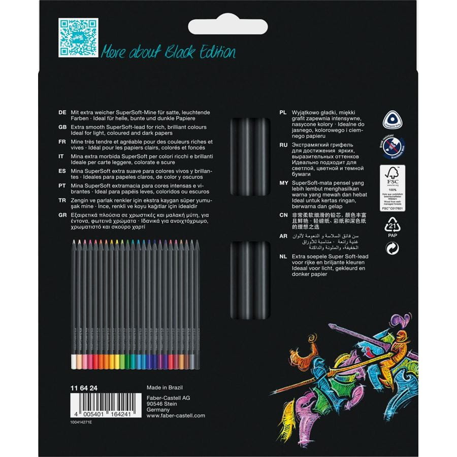 Faber-Castell Black Edition Colour Pencil Set of 24