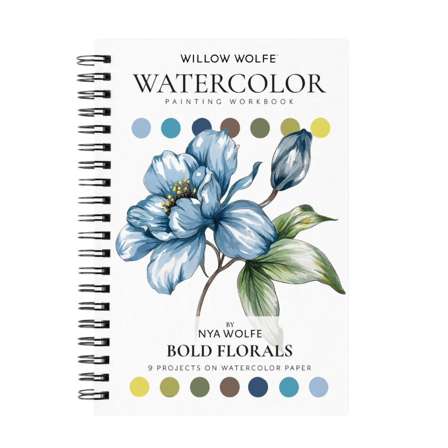 Willow Wolfe Watercolor Workbook - Bold Florals