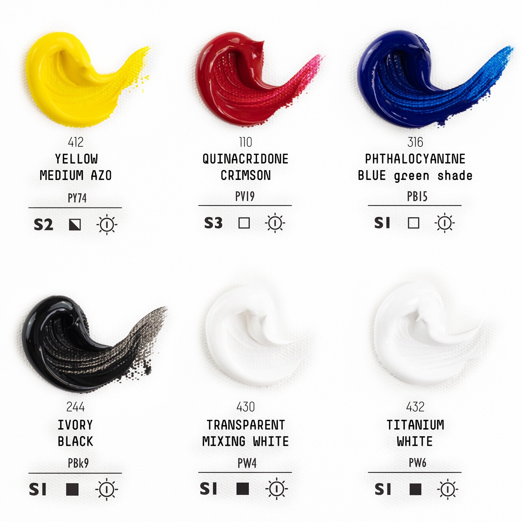 Liquitex Professional Heavy Body Acrylics Set of 6 - Mixing Primary