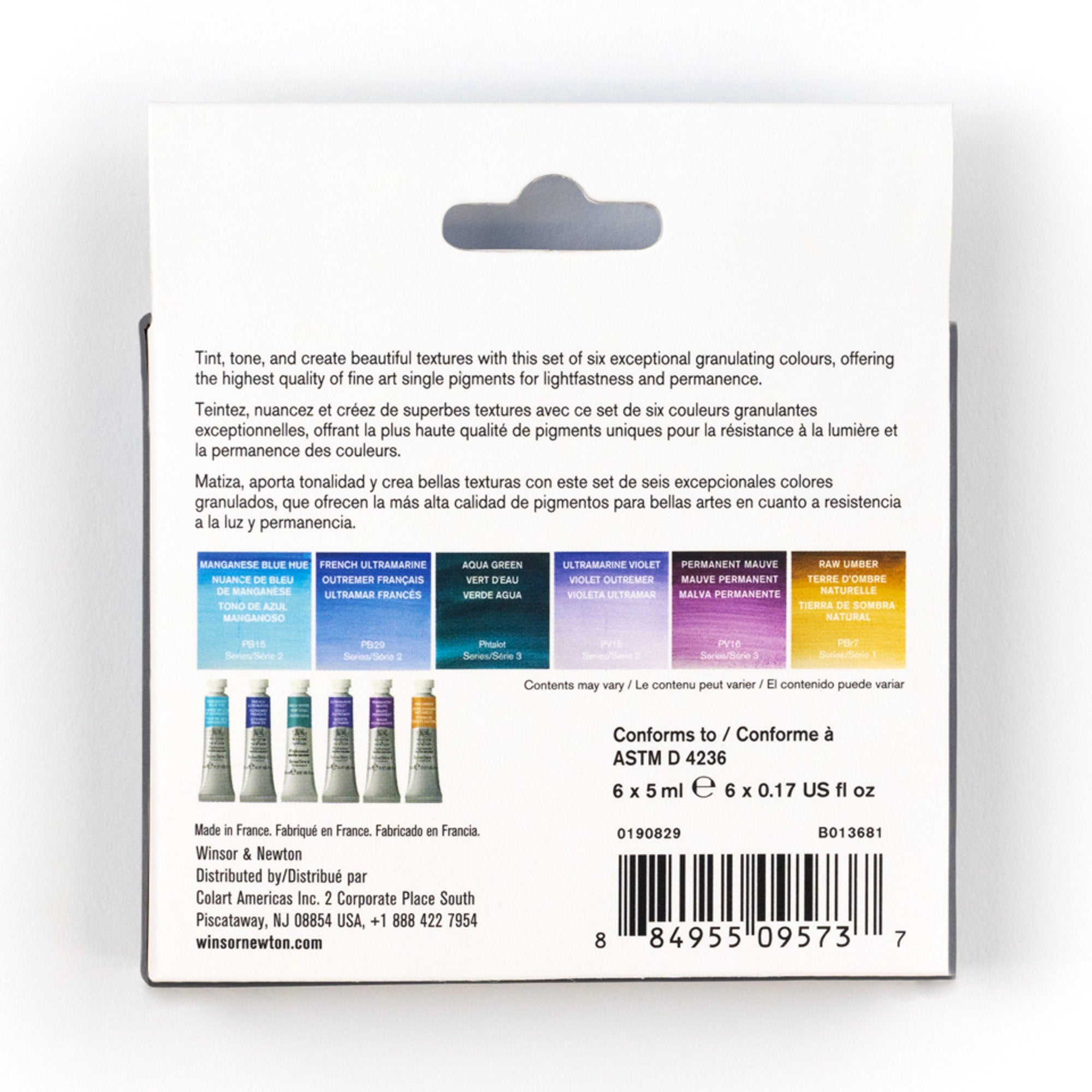 Winsor & Newton Professional Watercolour Set of 6 Granulating Colour Tubes