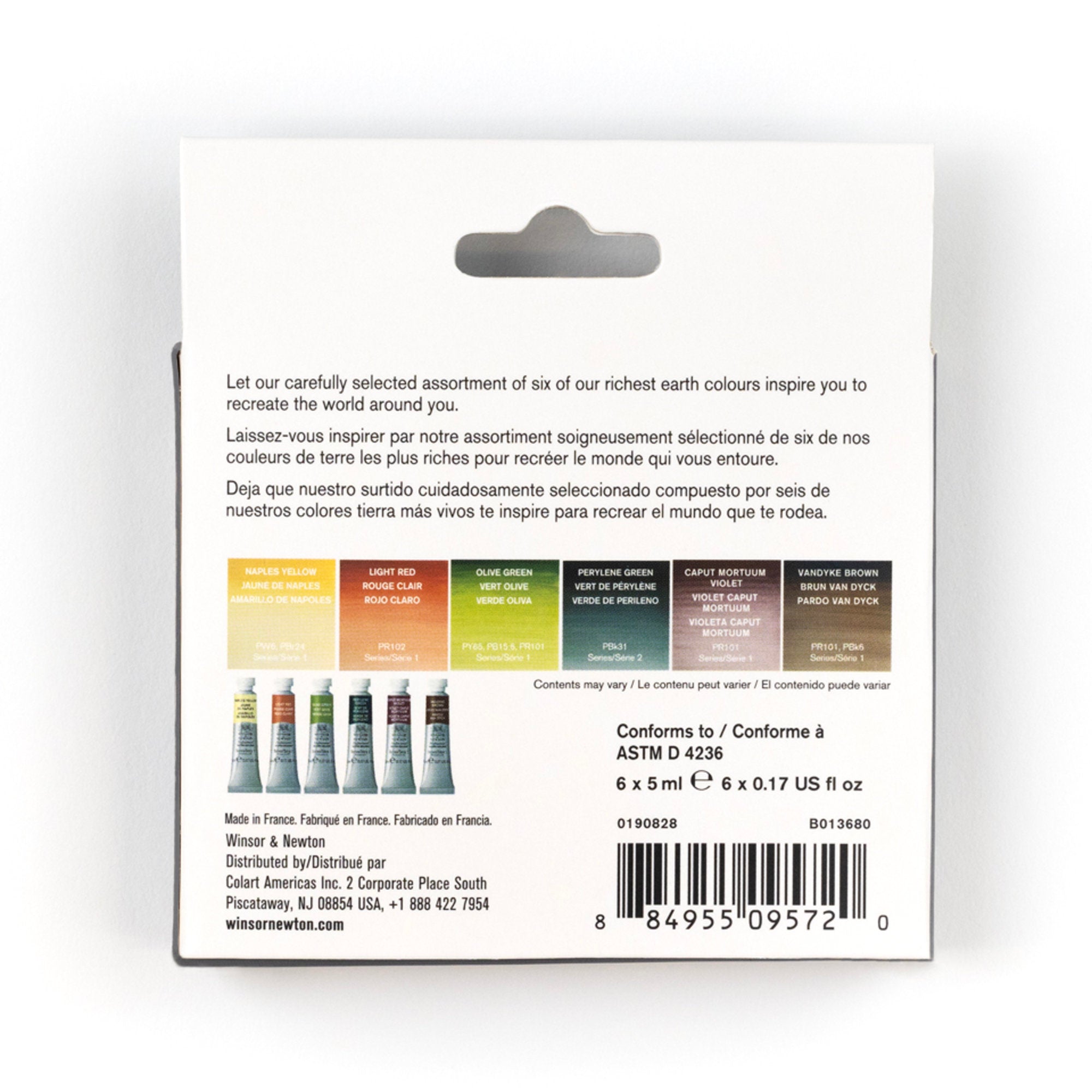 Winsor & Newton Professional Watercolour Set of 6 Rich Earth Colour Tubes