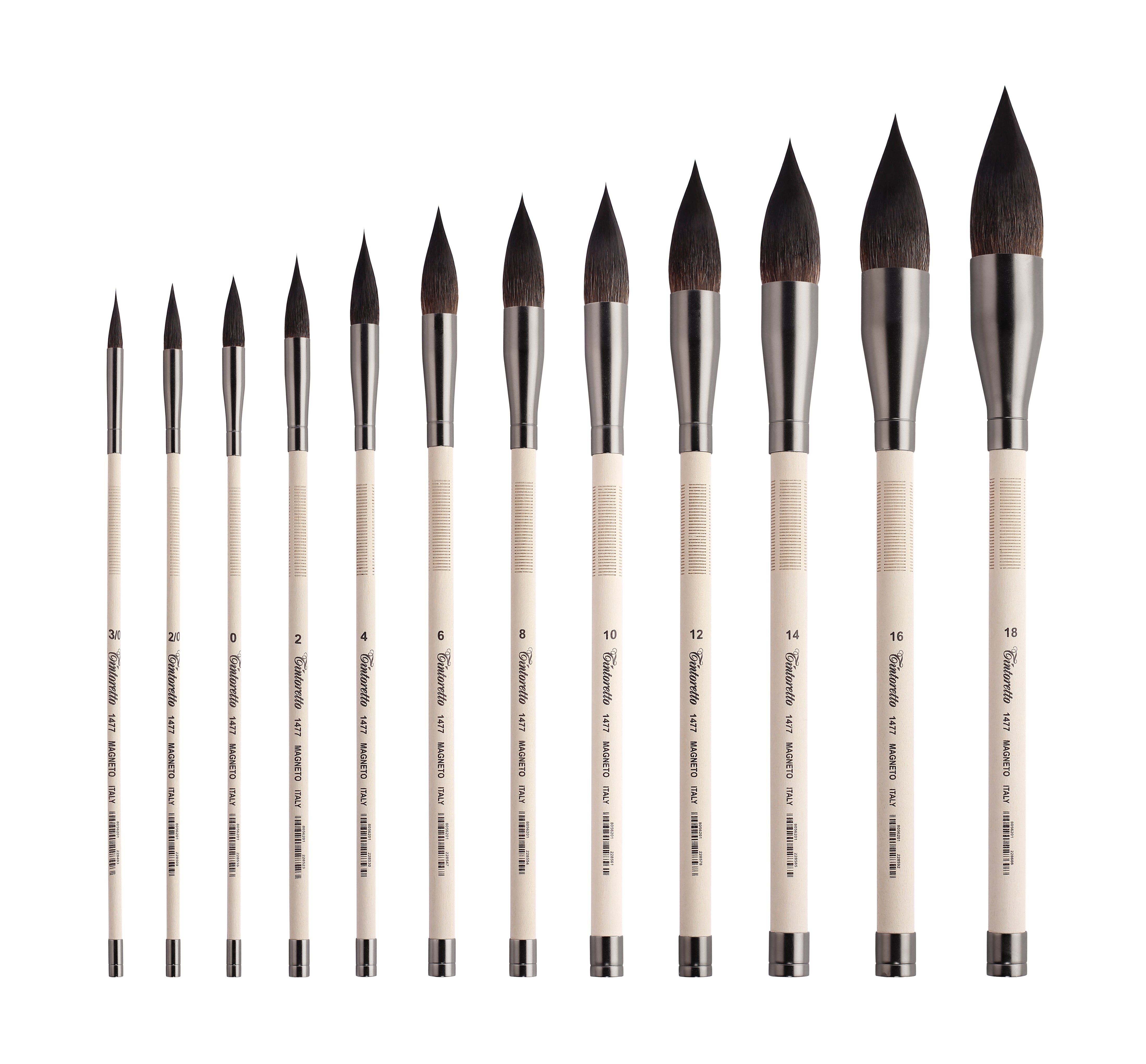 Tintoretto Magneto Watercolour Brush Gift Set (Sizes 0, 4, 8)