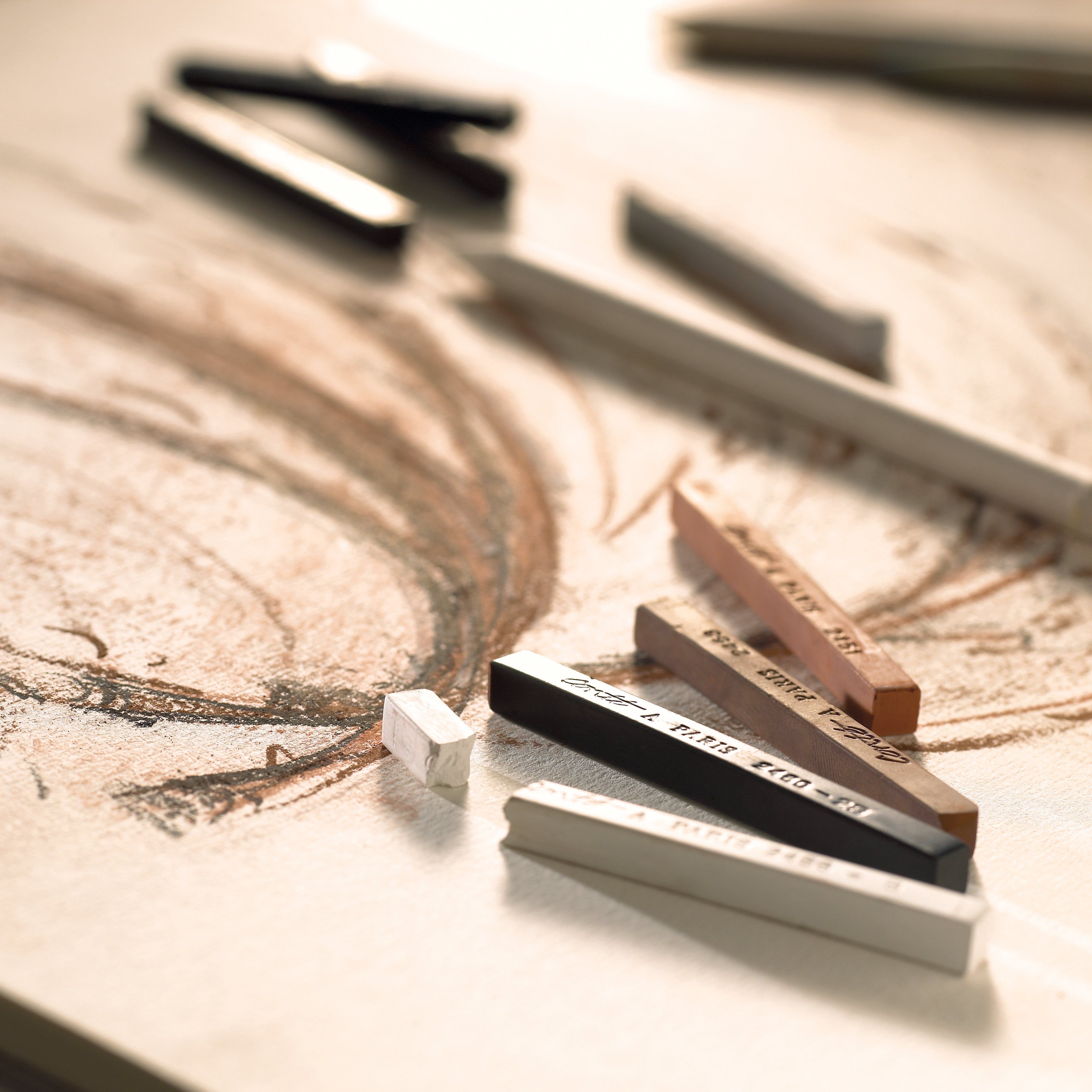 Conté à Paris Sketching Pastel Carré Set of 2 - Sanguine