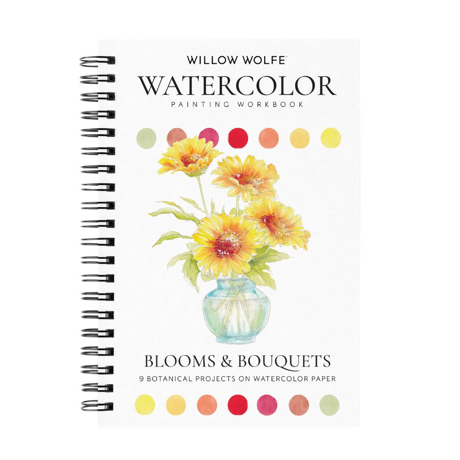 Willow Wolfe Watercolor Workbook - Blooms & Bouquets