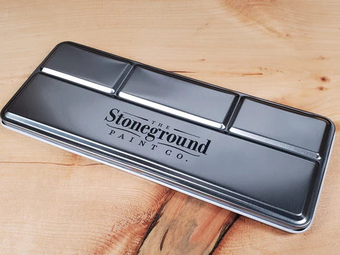 Stoneground Empty Metal Watercolour Tin holds 24 Half Pans