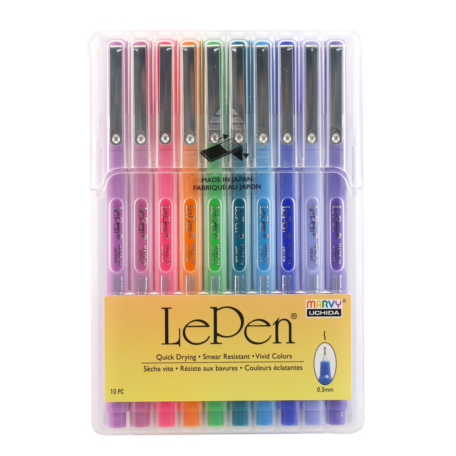 Marvy Uchida Le Pen 0.3mm Bright Set of 10