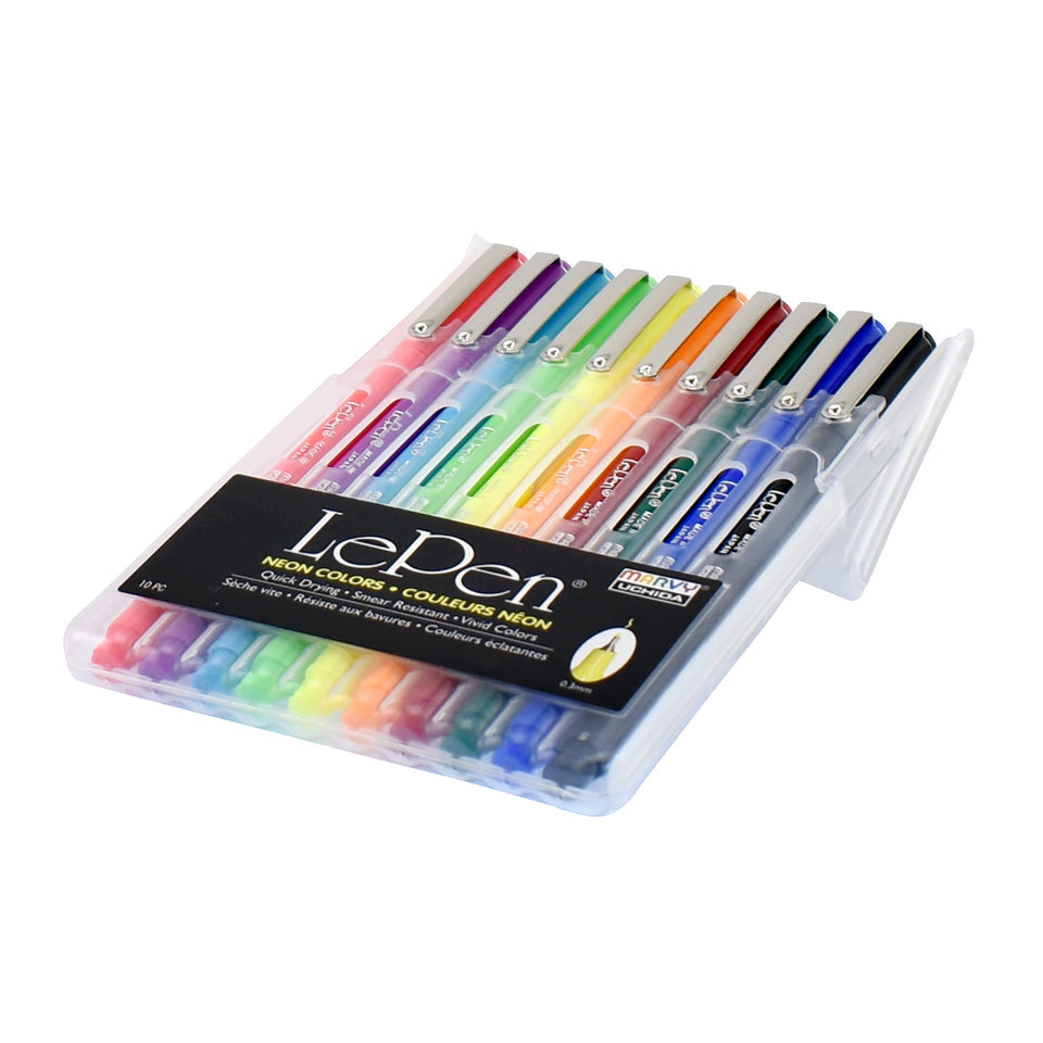 Marvy Uchida Le Pen 0.3mm Neon Set of 10