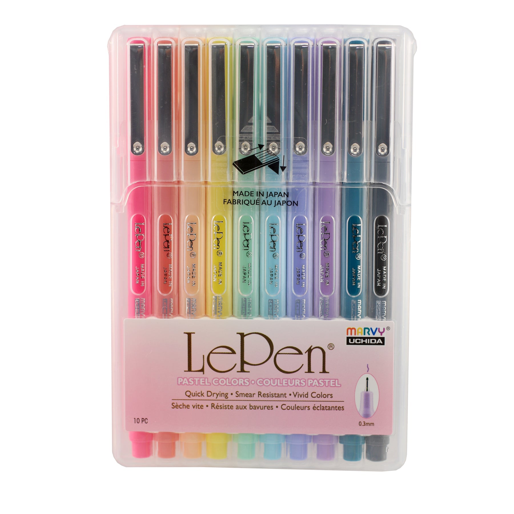 Marvy Uchida Le Pen 0.3mm Pastel Set of 10
