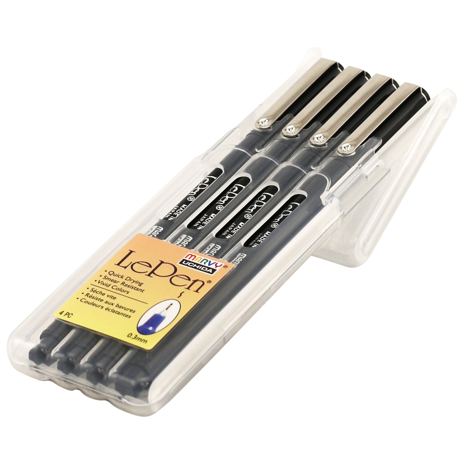 Marvy Uchida Le Pen 0.3mm Black Set of 4