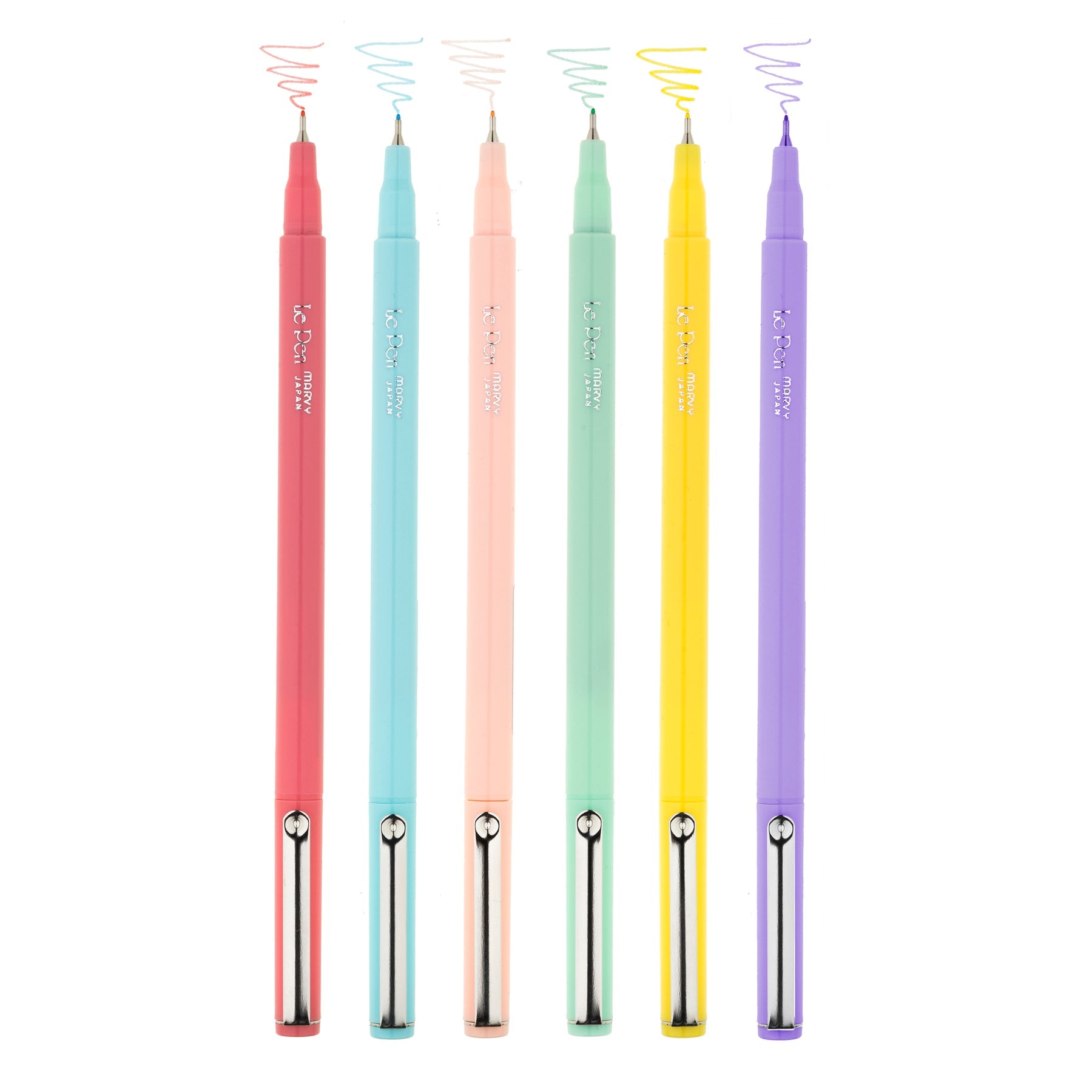 Marvy Uchida Le Pen 0.3mm Pastel Set of 6
