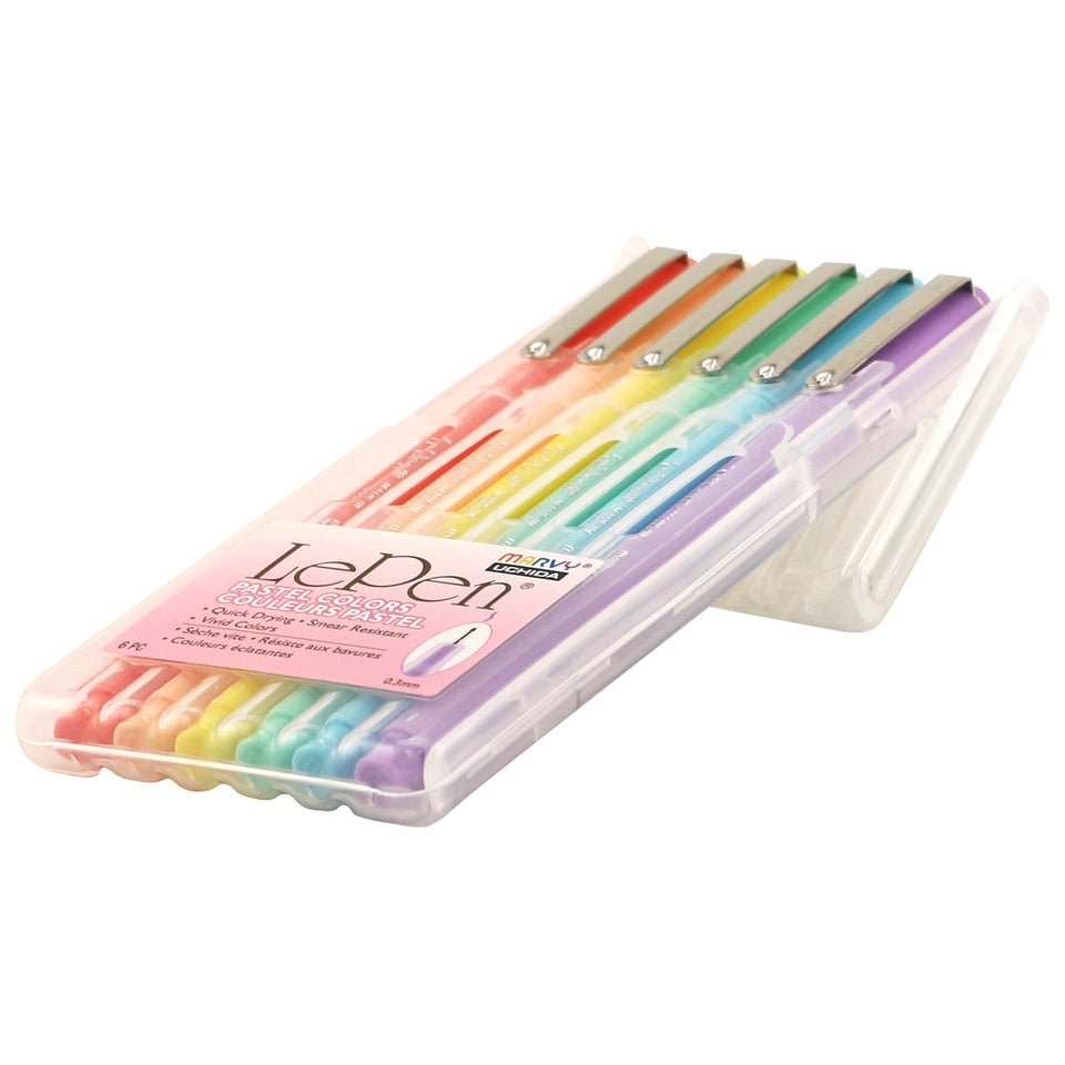 Marvy Uchida Le Pen 0.3mm Pastel Set of 6