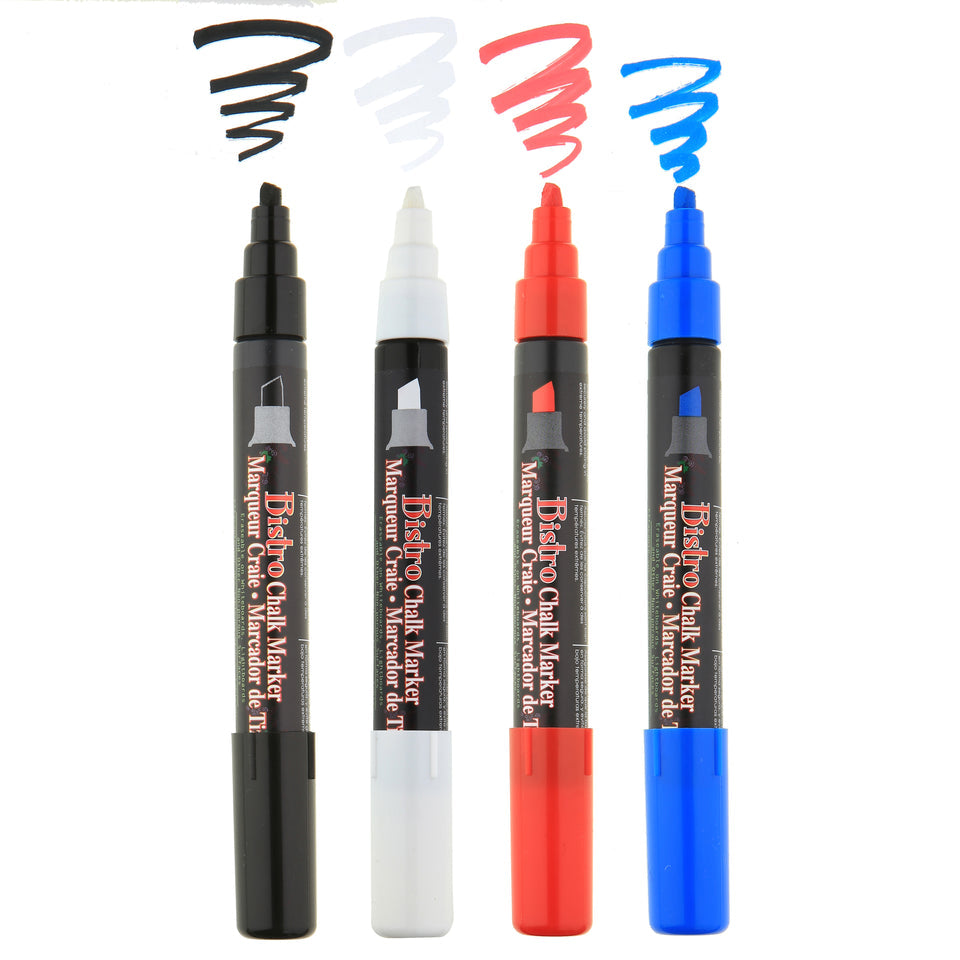 Marvy Uchida Bistro Chalk Marker Chisel Set of 4