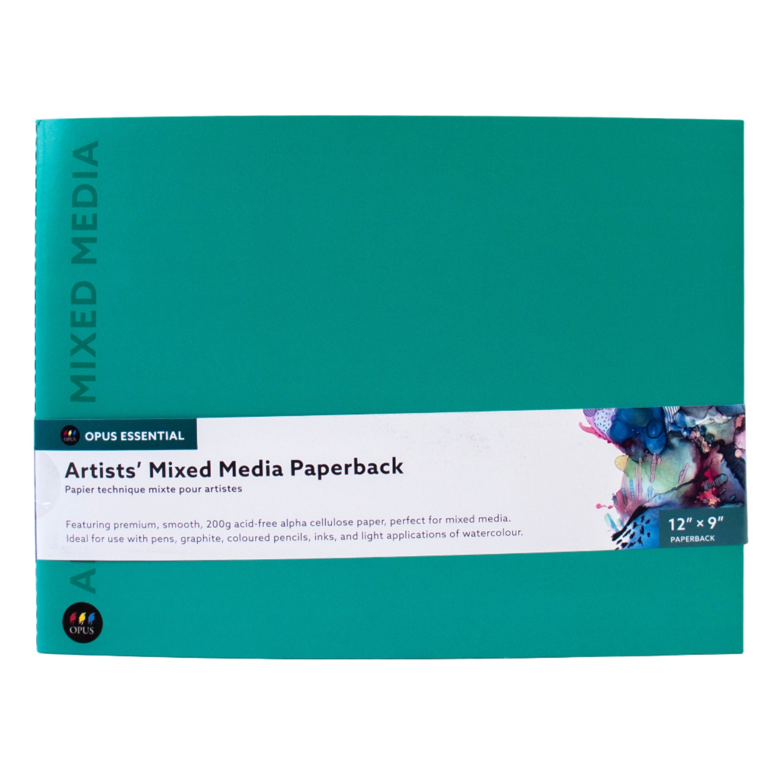 Teal book with text on a white background