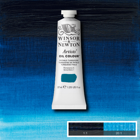 Winsor & Newton Artists' Oil Colours - Black or Grey or Blue