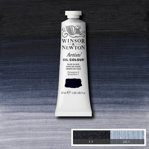 Winsor & Newton Artists' Oil Colours - Black or Grey or Blue