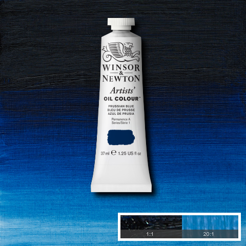 Winsor & Newton Artists' Oil Colours - Black or Grey or Blue