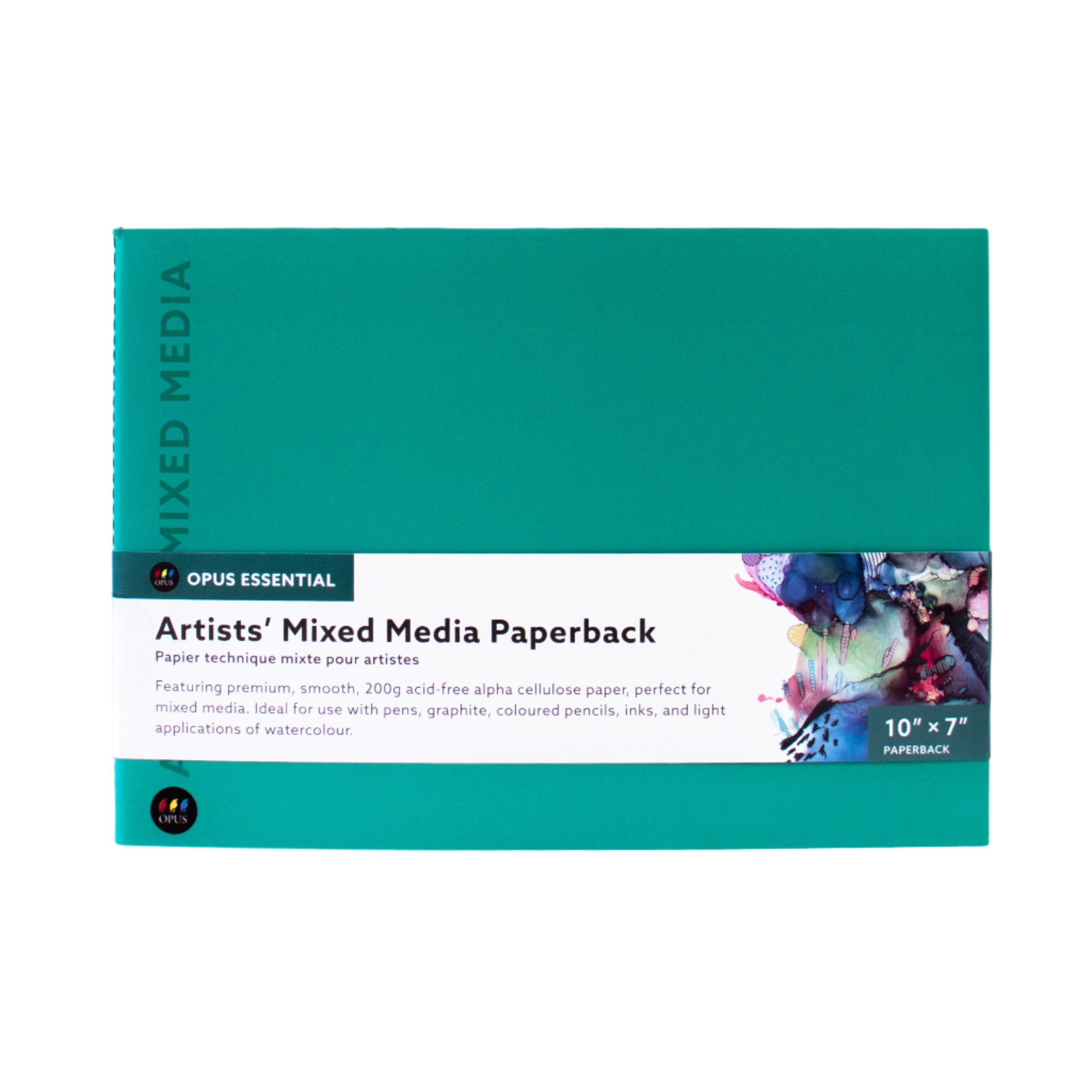 Packaging of 'Artists' Mixed Media Paperback' on a white background