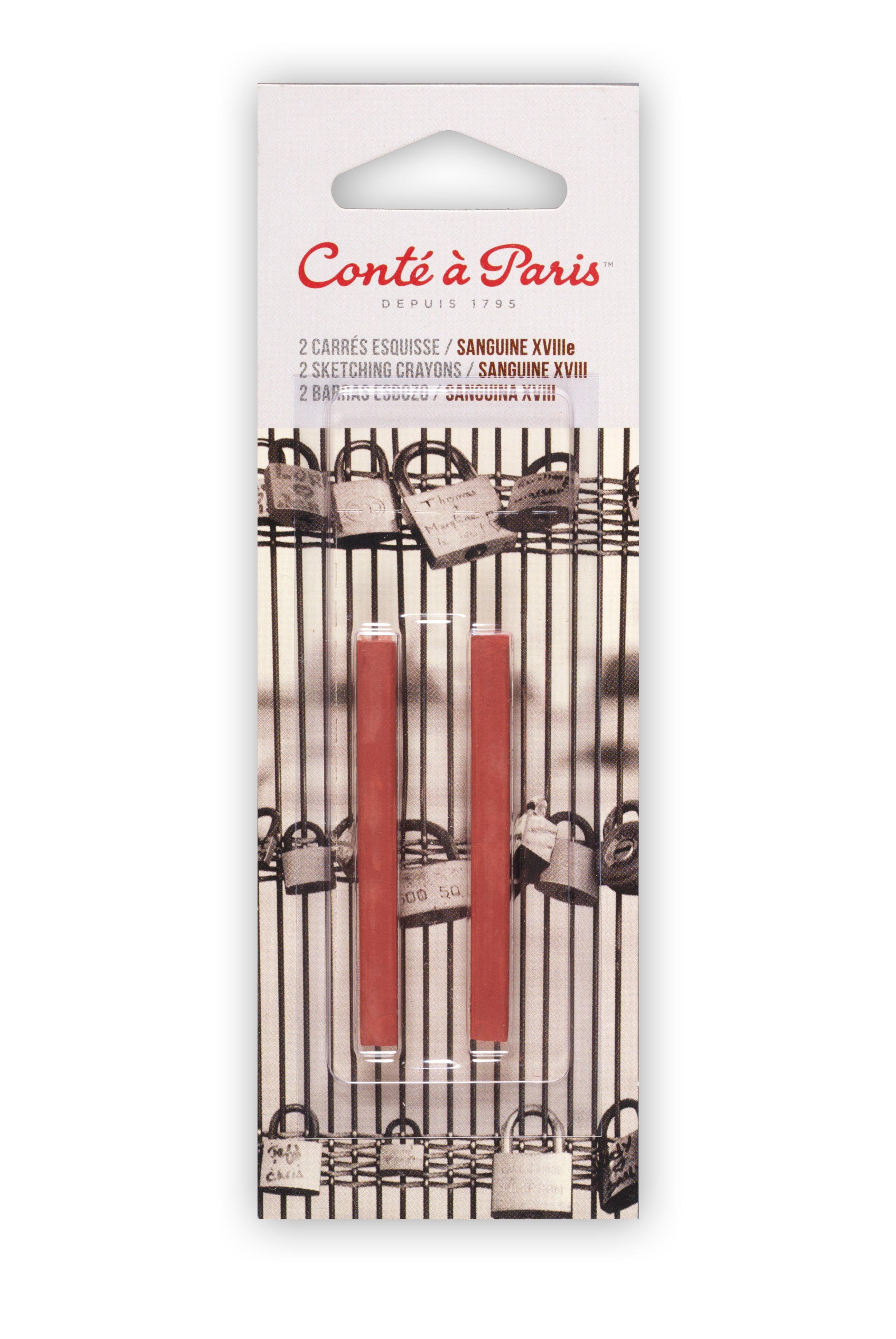 Conté à Paris Sketching Pastel Carré Set of 2 - Sanguine XVIII