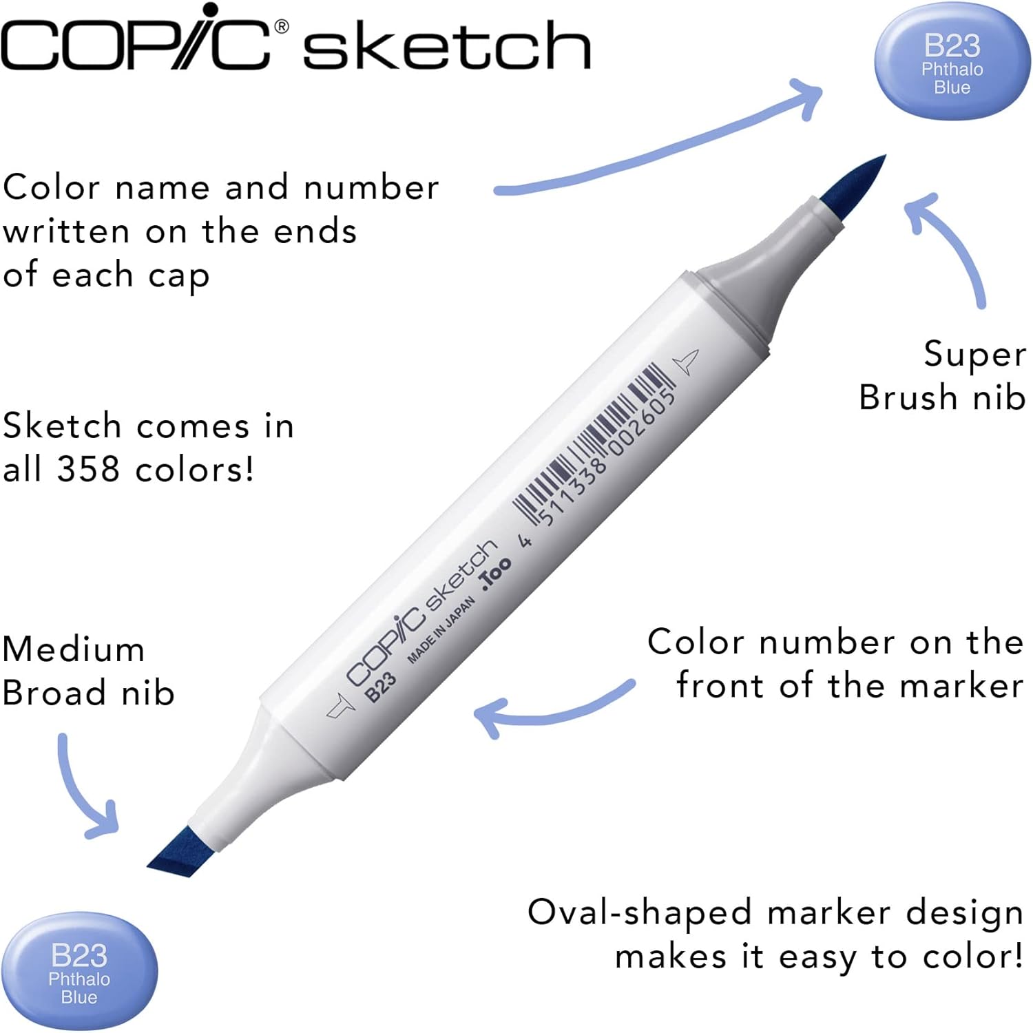 COPIC Sketch Marker Set of 72 Colours - Set A