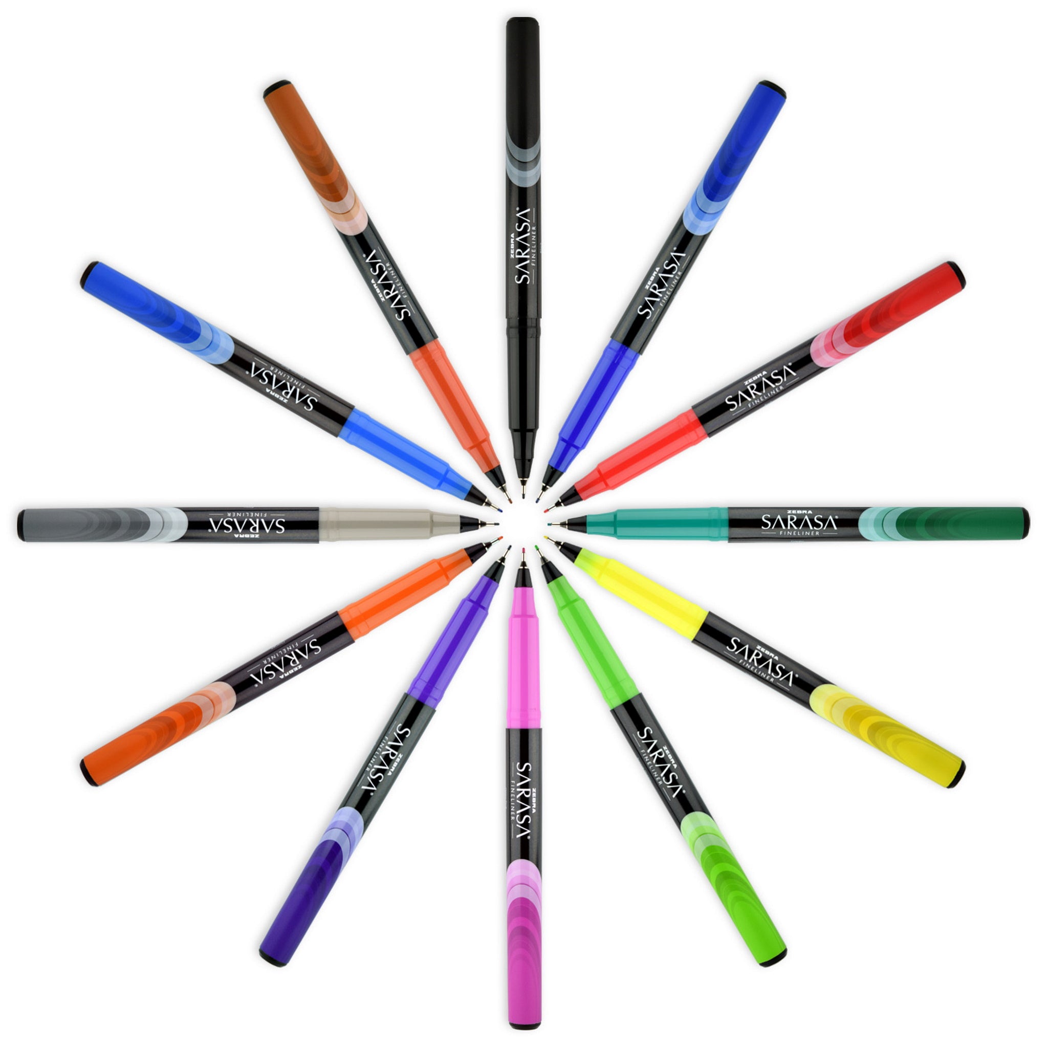 Zebra Sarasa - Porous Fineliner Set of 12