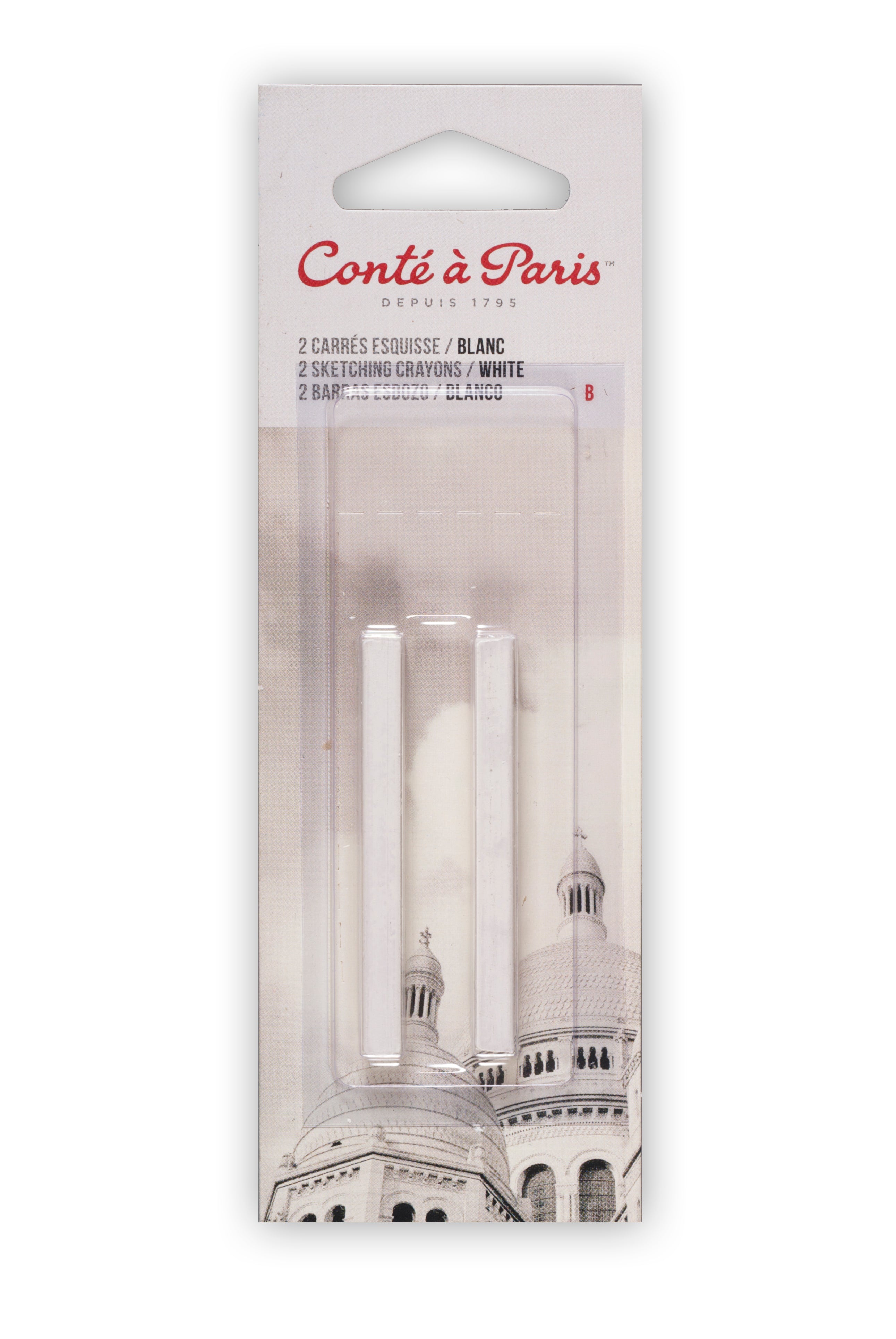 Conté à Paris Sketching Pastel Carré Set of 2 - White B