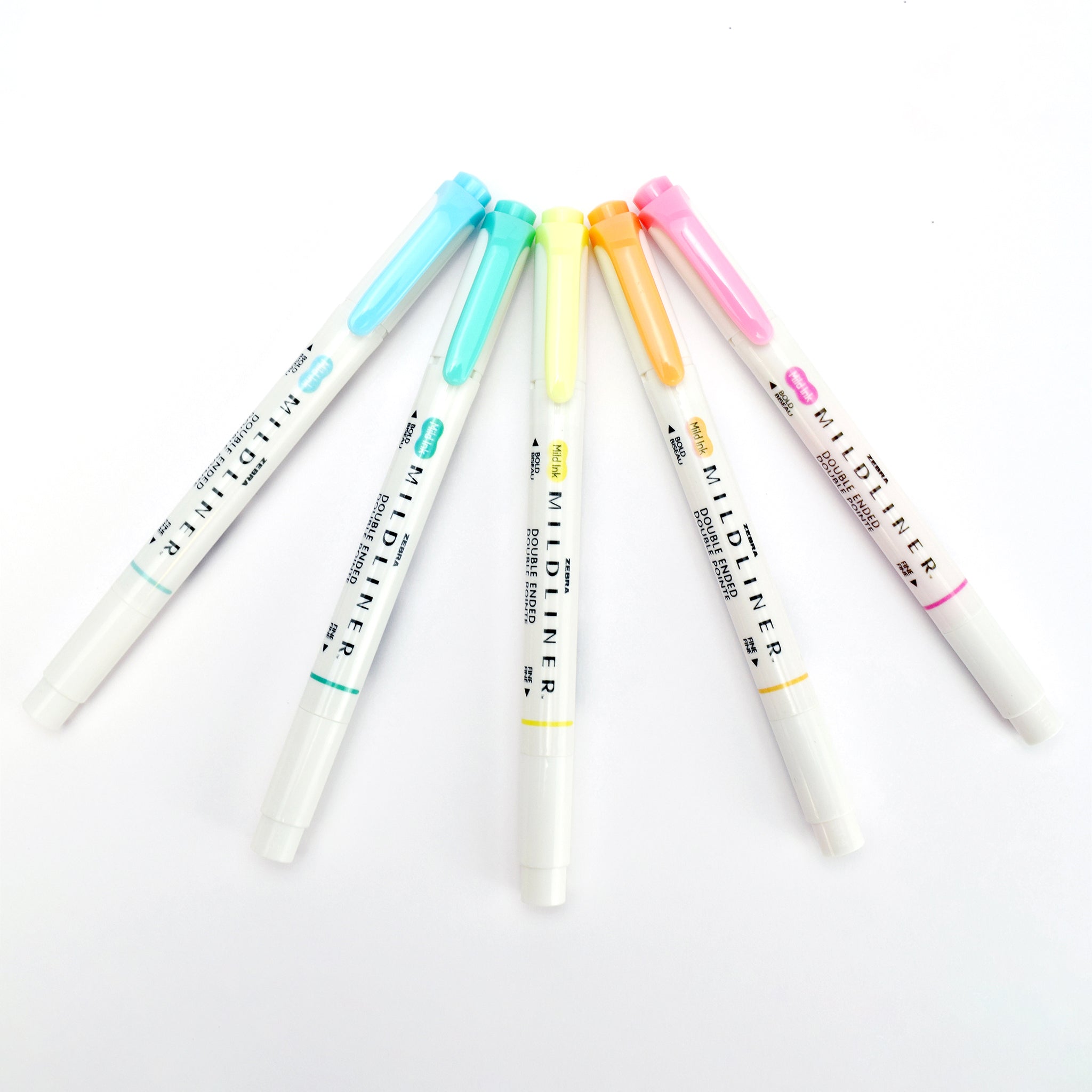 Zebra Mildliner Double Ended Highlighter Set of 5 - Cool & Refined