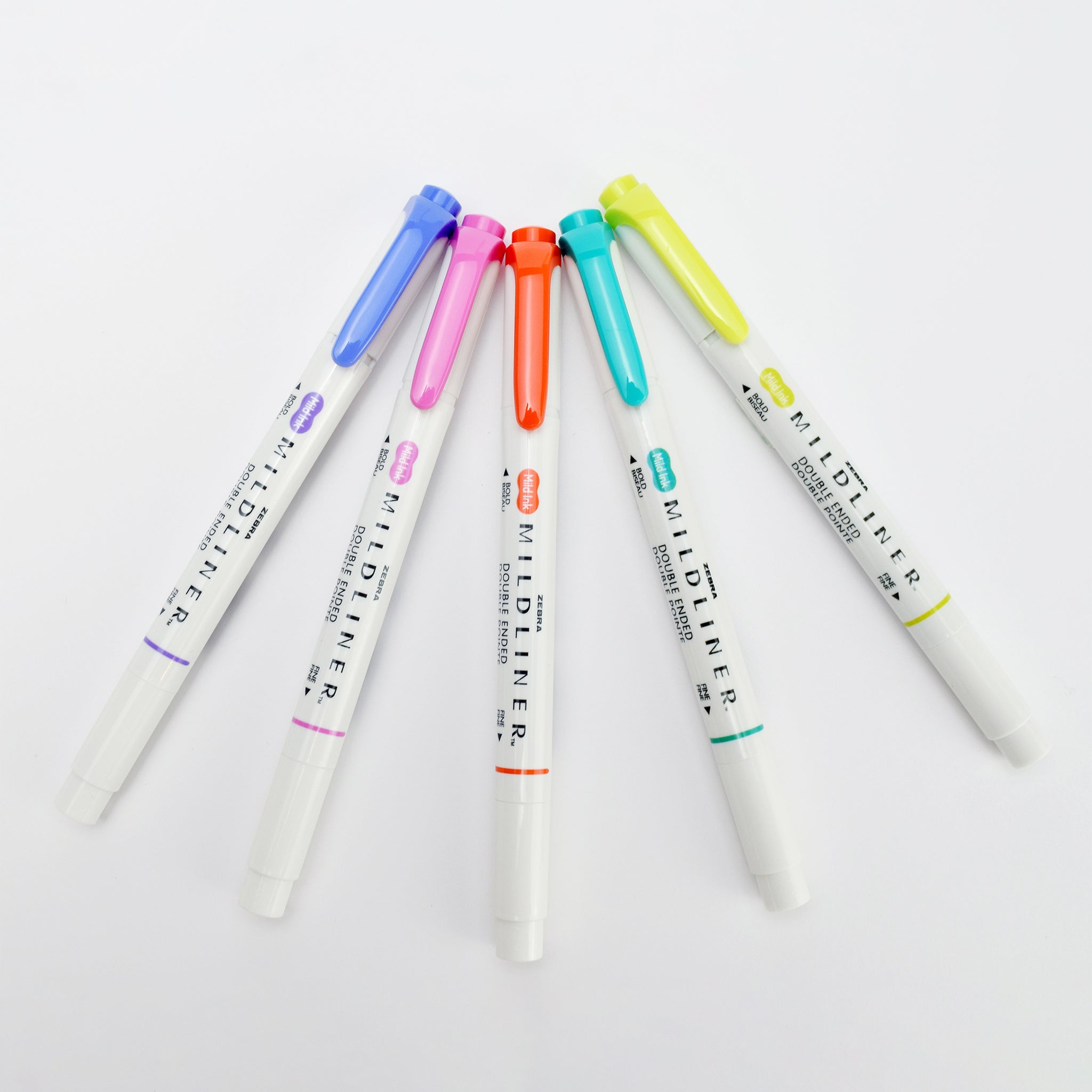 Zebra Mildliner Double Ended Highlighter Set of 5 - Refresh
