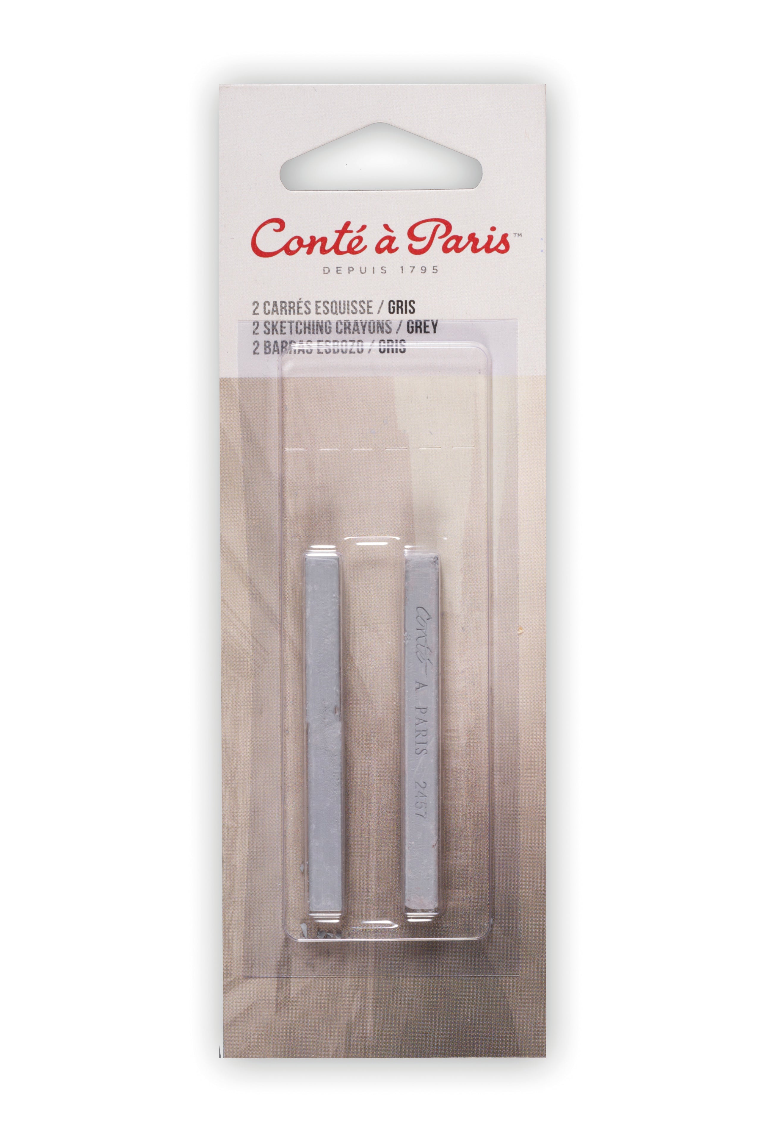 Conté à Paris Sketching Pastel Carré Set of 2 - Grey