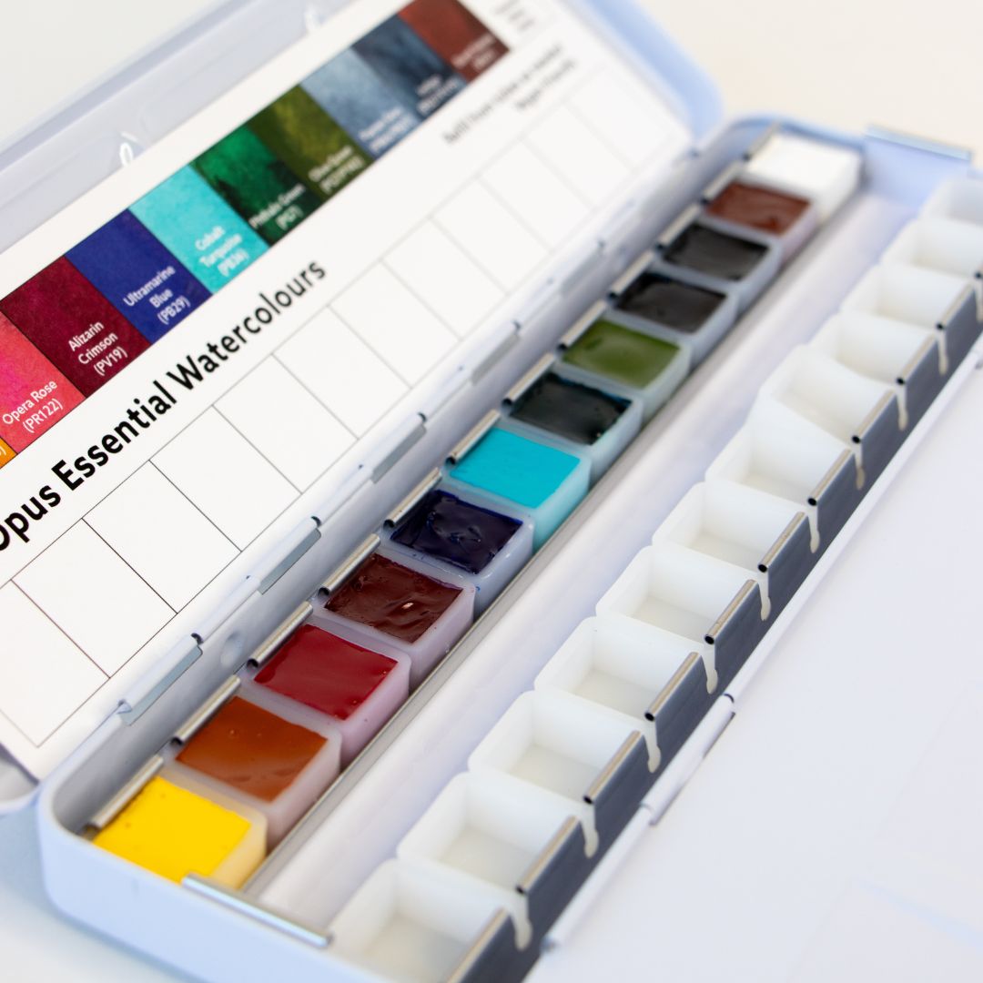 Opus Essential Watercolours Compact 2025 Tin Set of 12