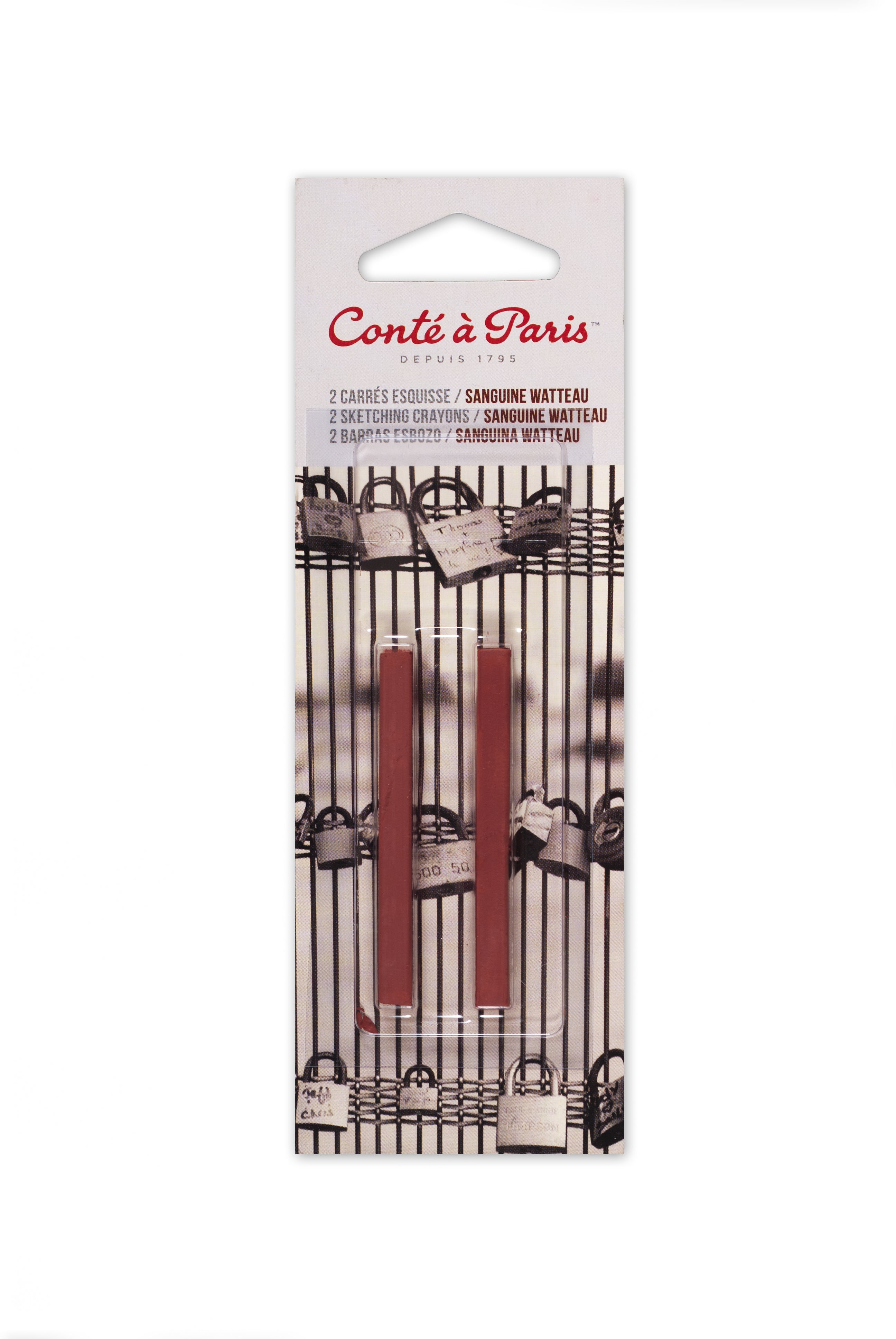 Conté à Paris Sketching Pastel Carré Set of 2 - Sanguine Watteau