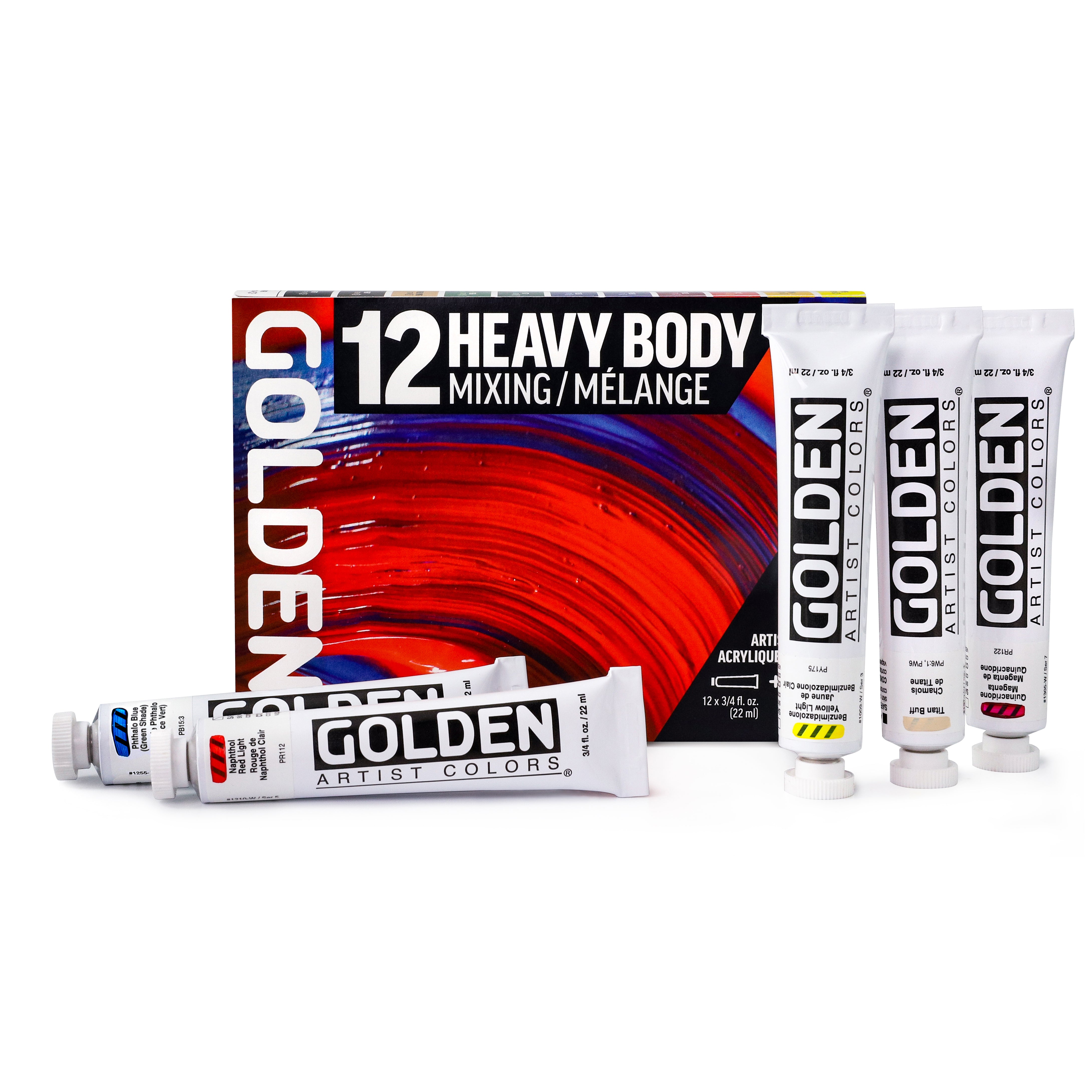 GOLDEN Heavy Body Acrylics Mixing Set of 12