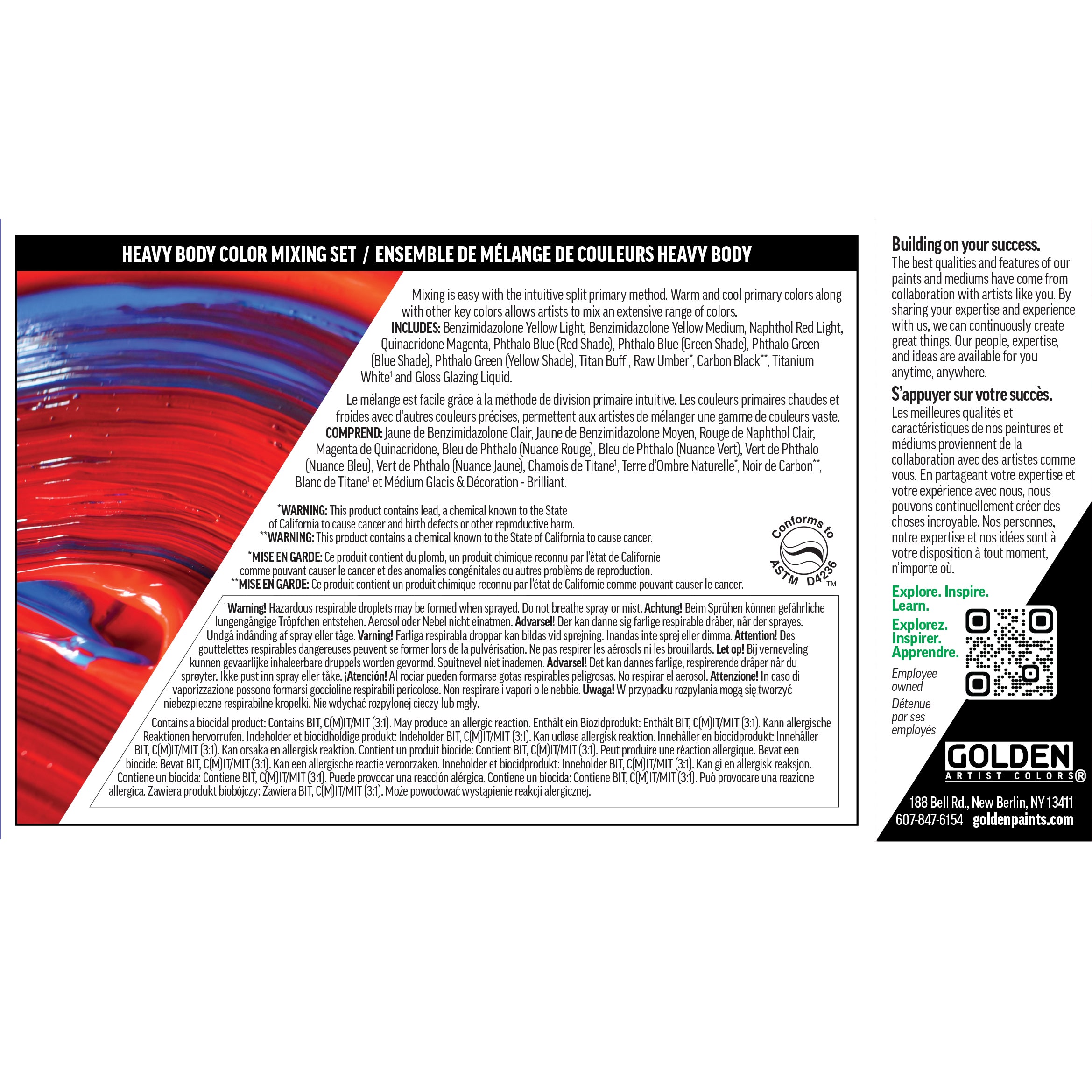 GOLDEN Heavy Body Acrylics Mixing Set of 12