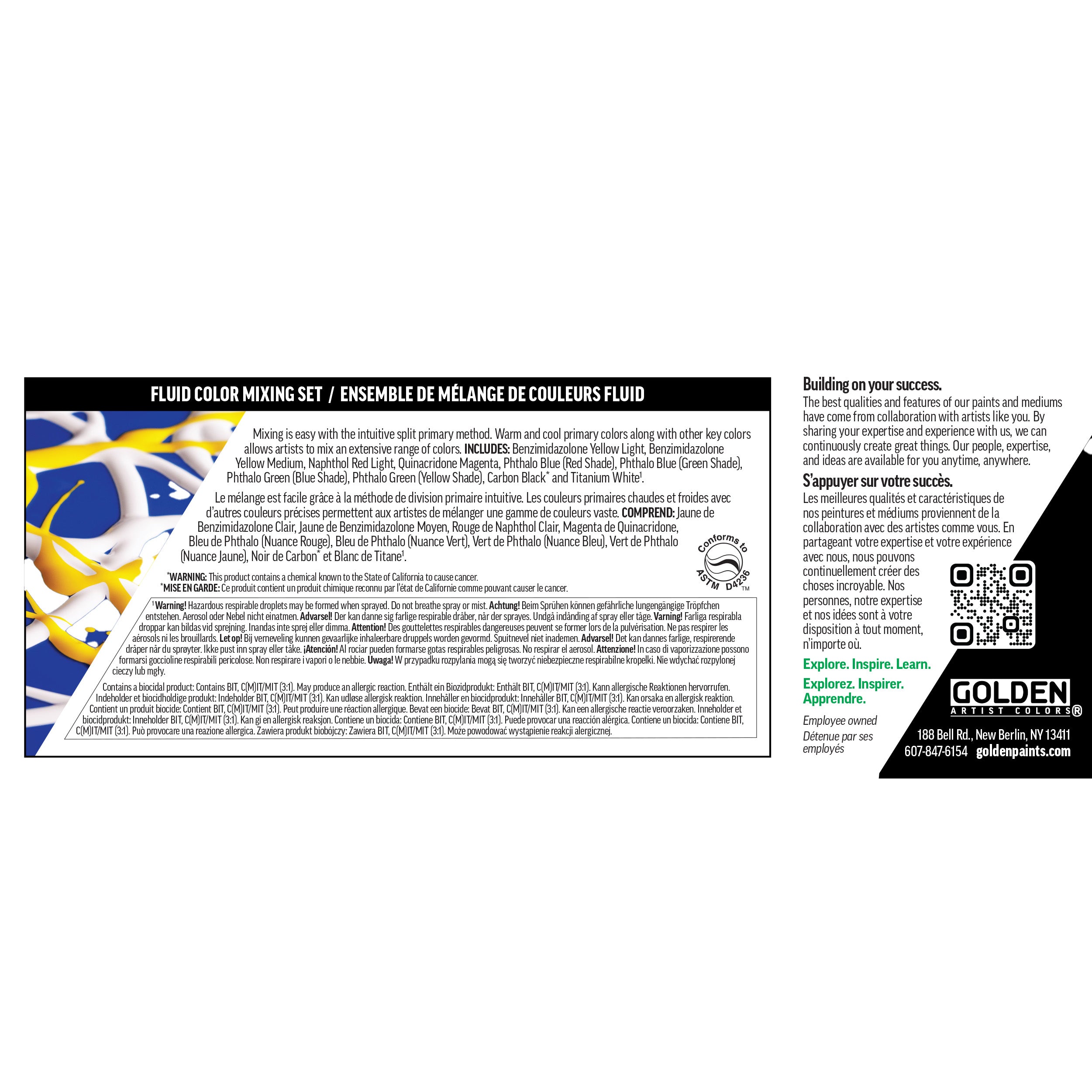 GOLDEN Fluid Acrylics Mixing Set of 10